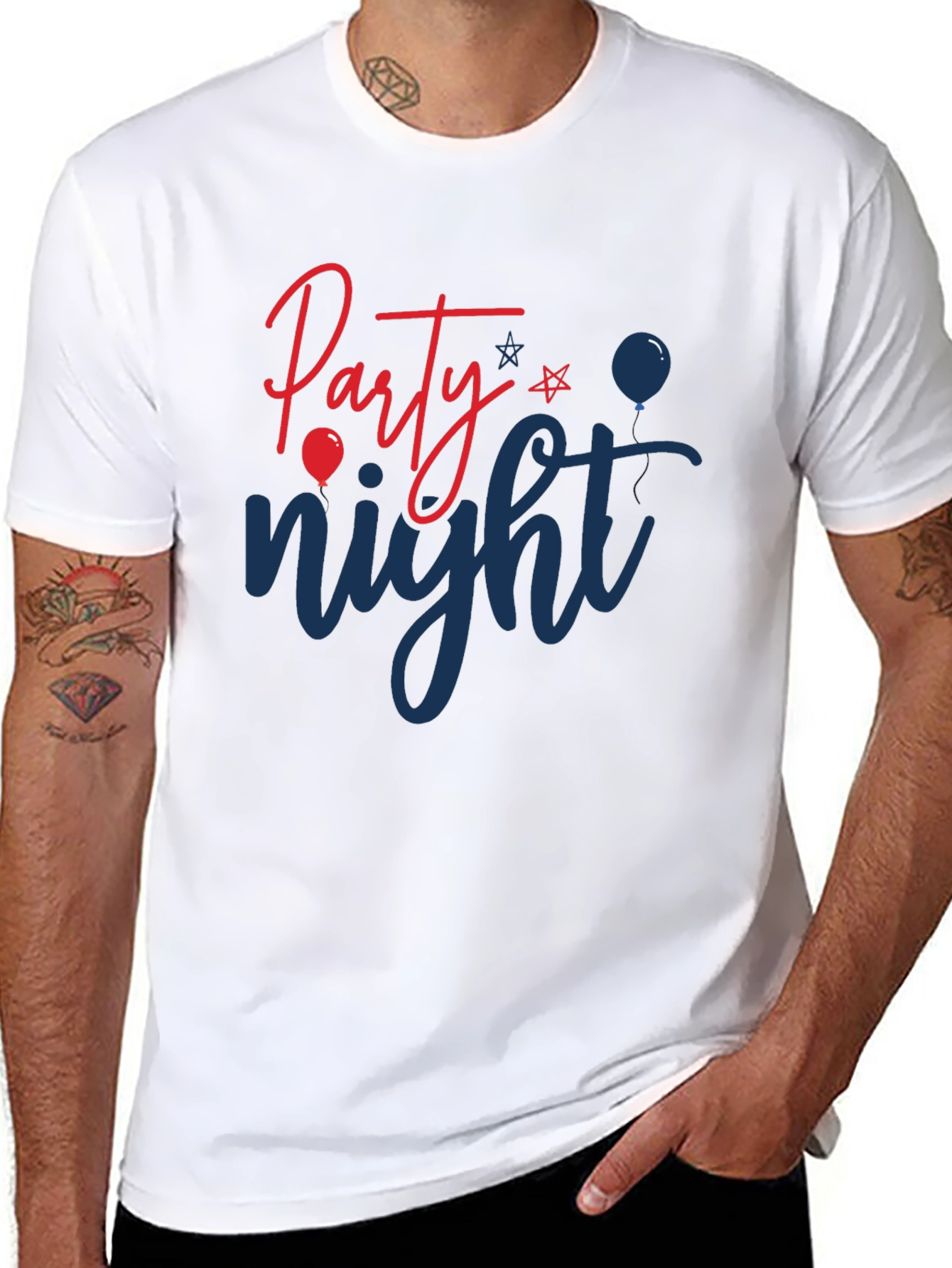 Black Party Night Graphic Print T-Shirt view 8