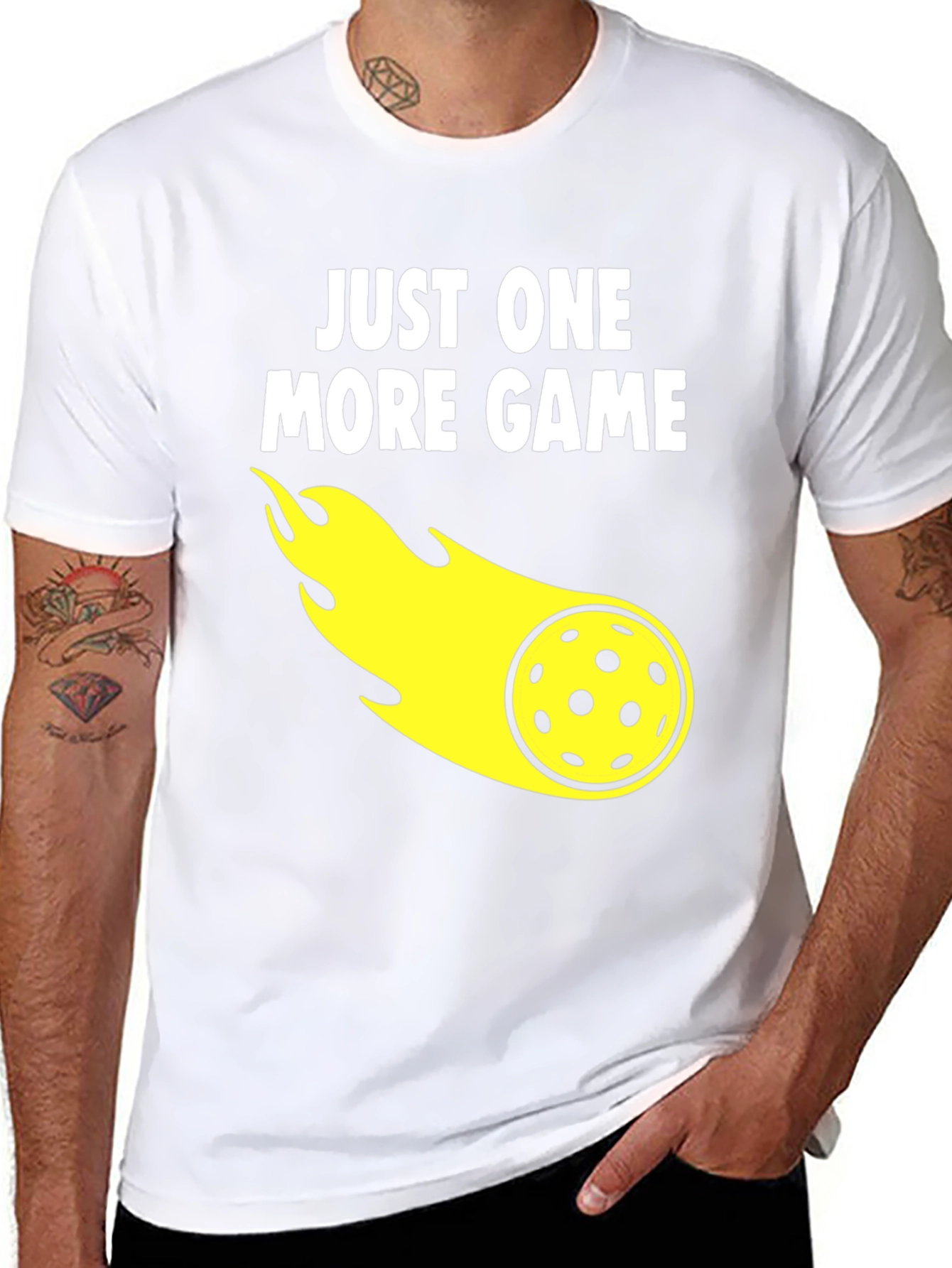 Black Just One More Game Pickleball T-Shirt view 8