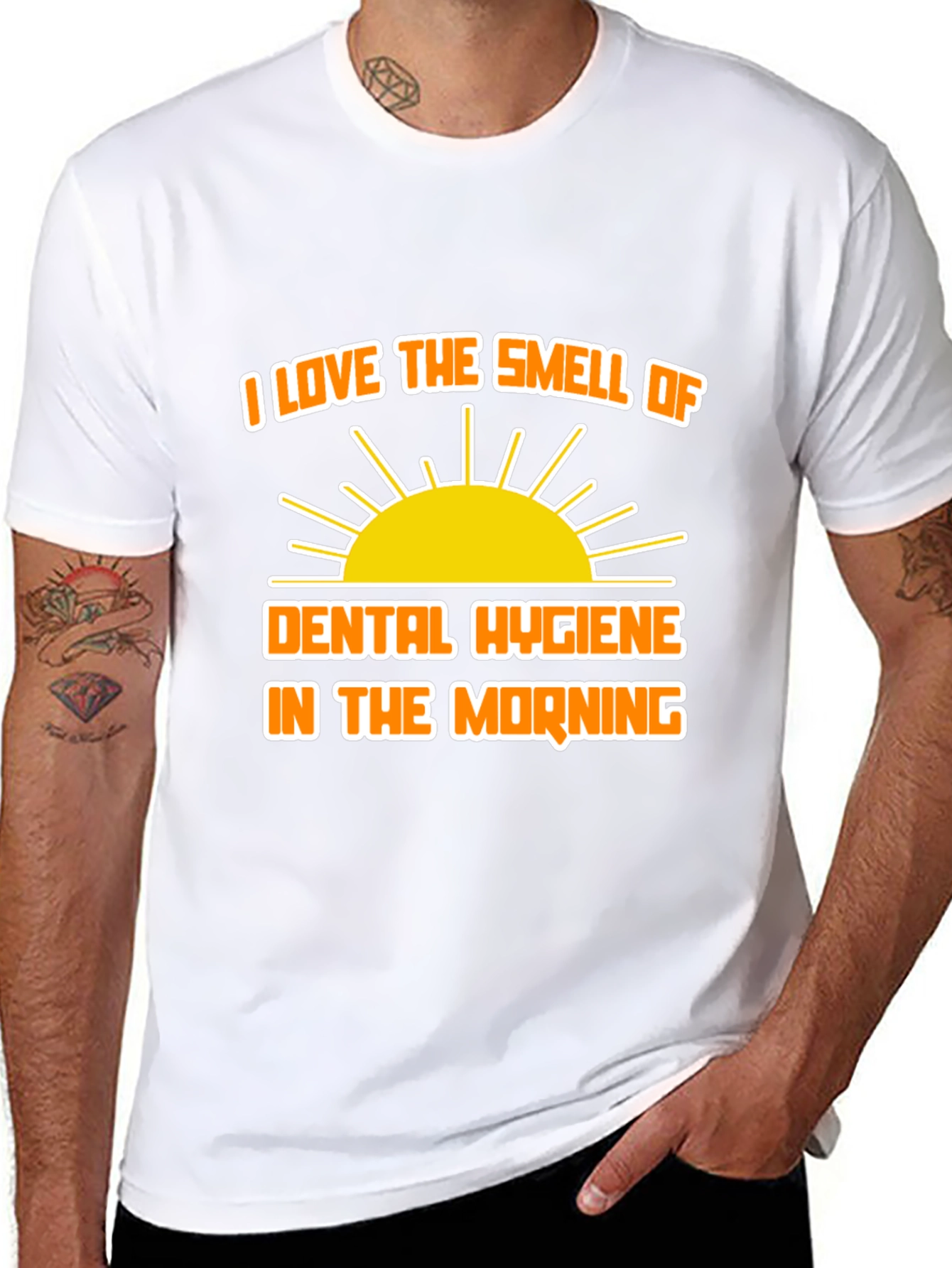 Black Dental Hygiene Morning Smell T-Shirt view 8