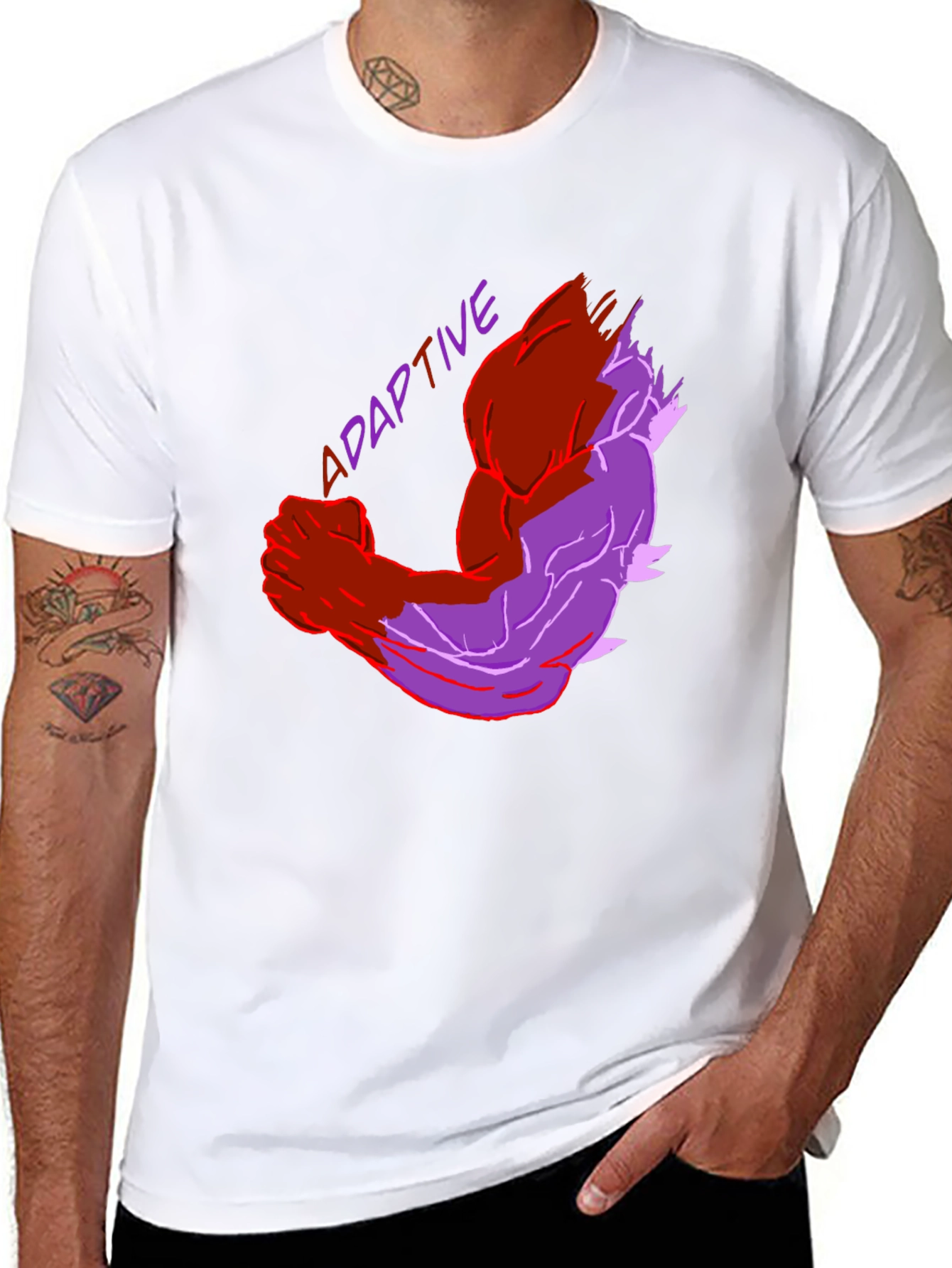 Black Adaptive Muscle Tee - Flex Your Resilience view 8