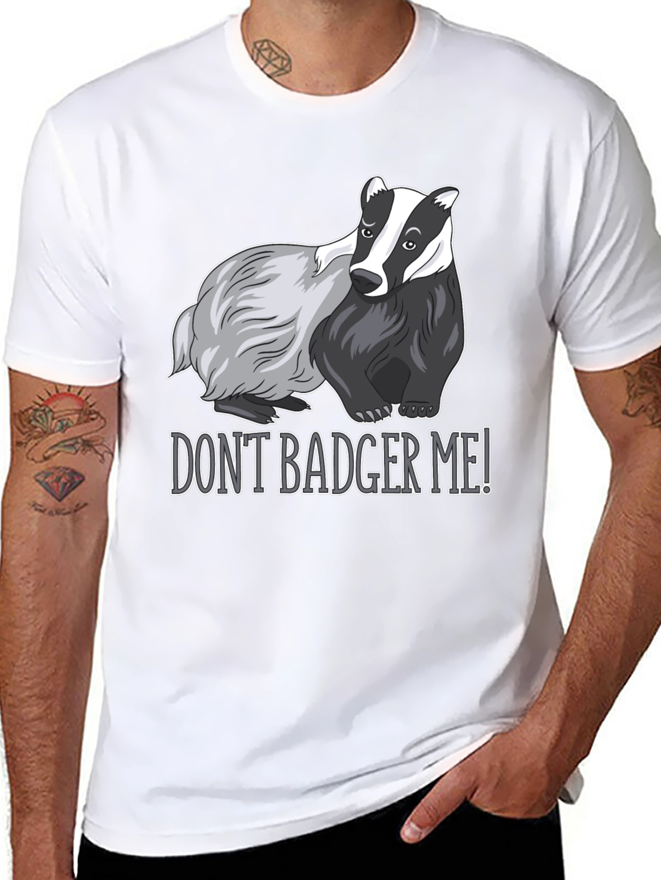 Black Don't Badger Me! Graphic Tee view 8