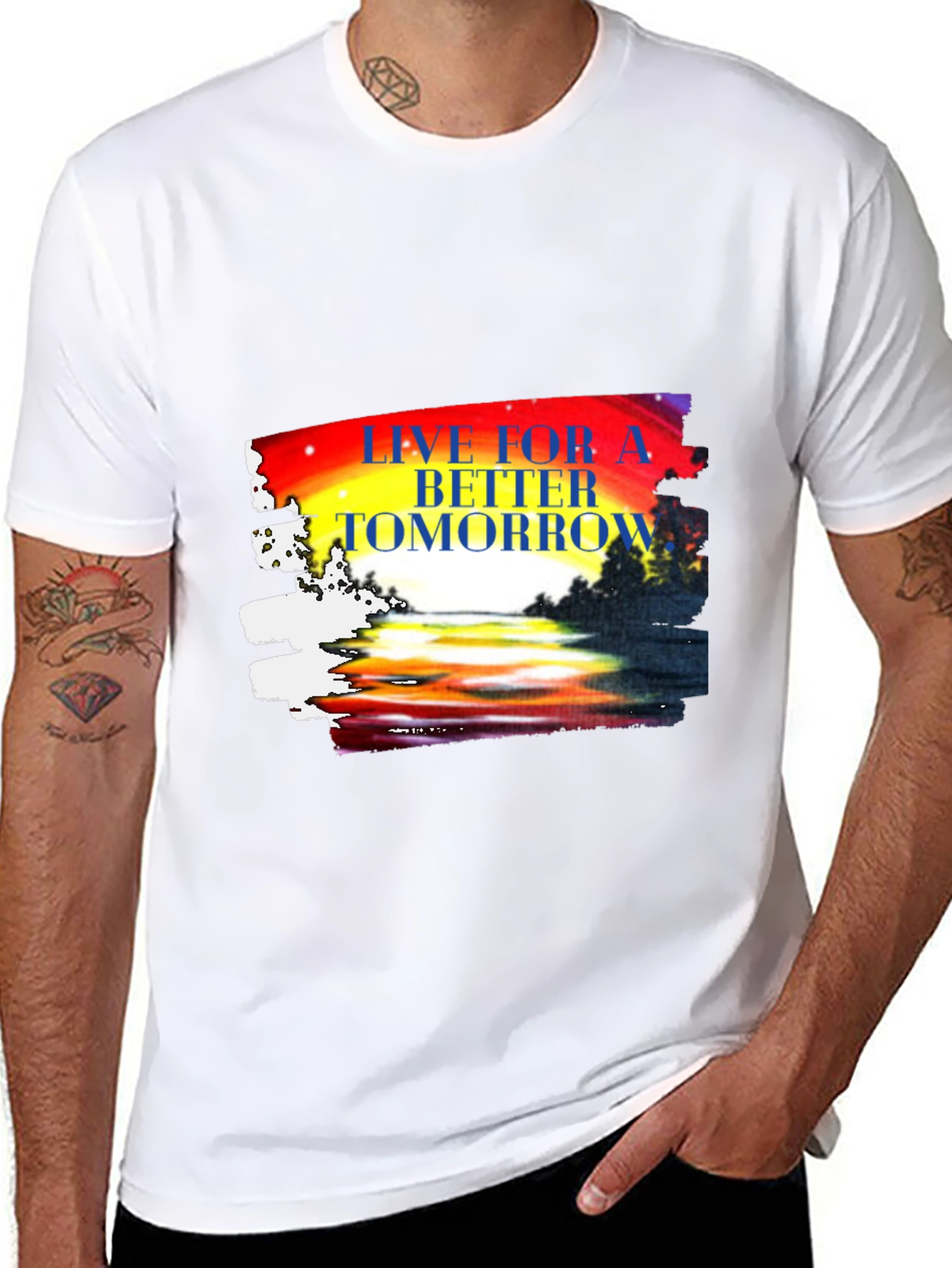 Black Live for a Better Tomorrow Graphic T-Shirt view 8