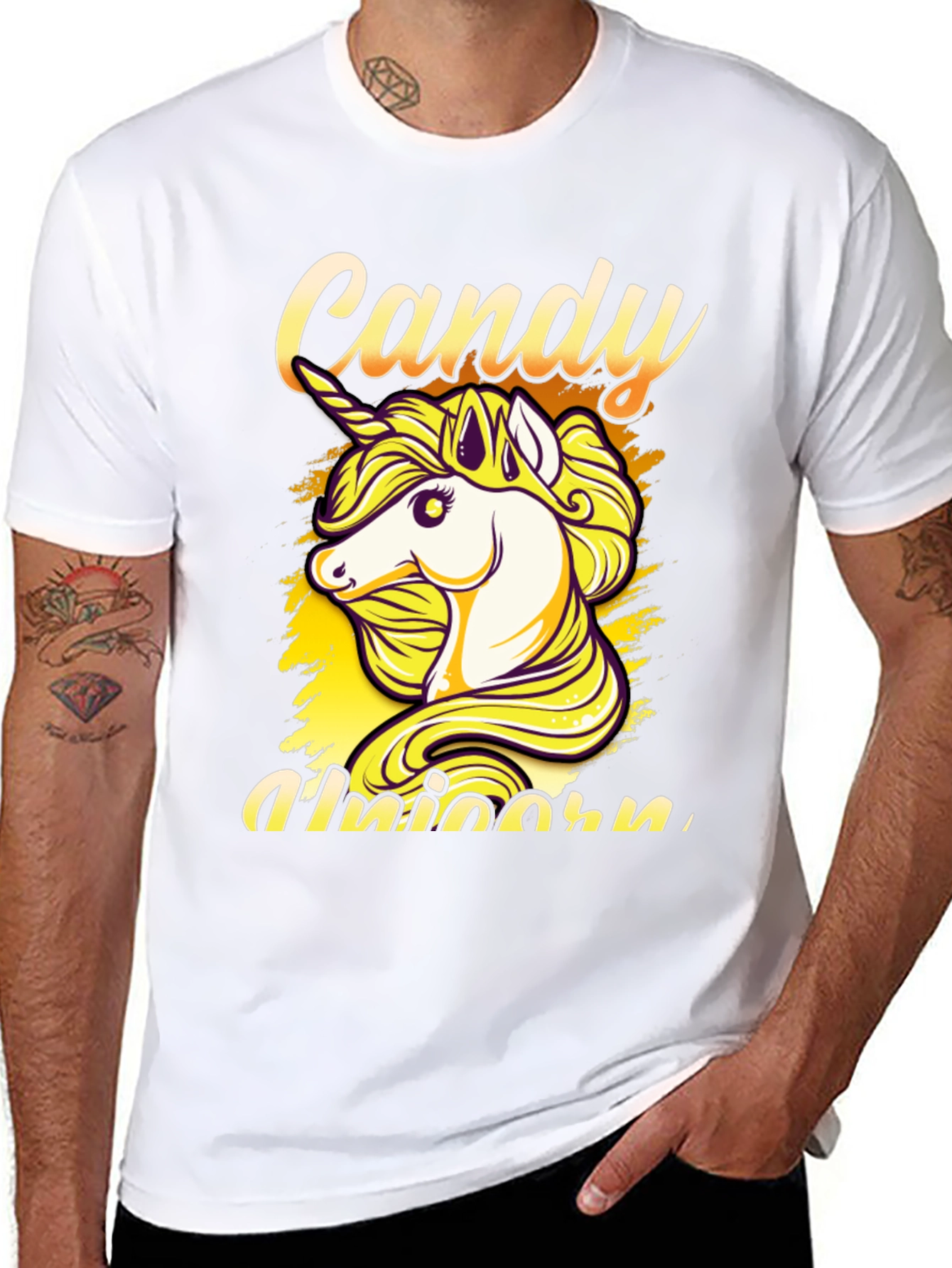 Black Candy Unicorn Black T-Shirt view 8