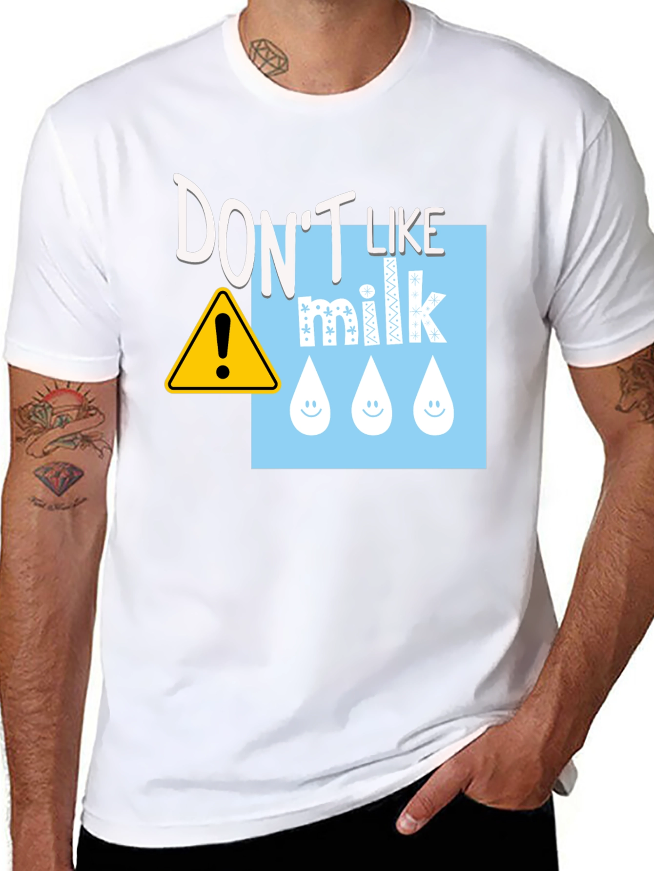 Don't Like Milk T-Shirt - Funny Dairy Allergy Tee - 8