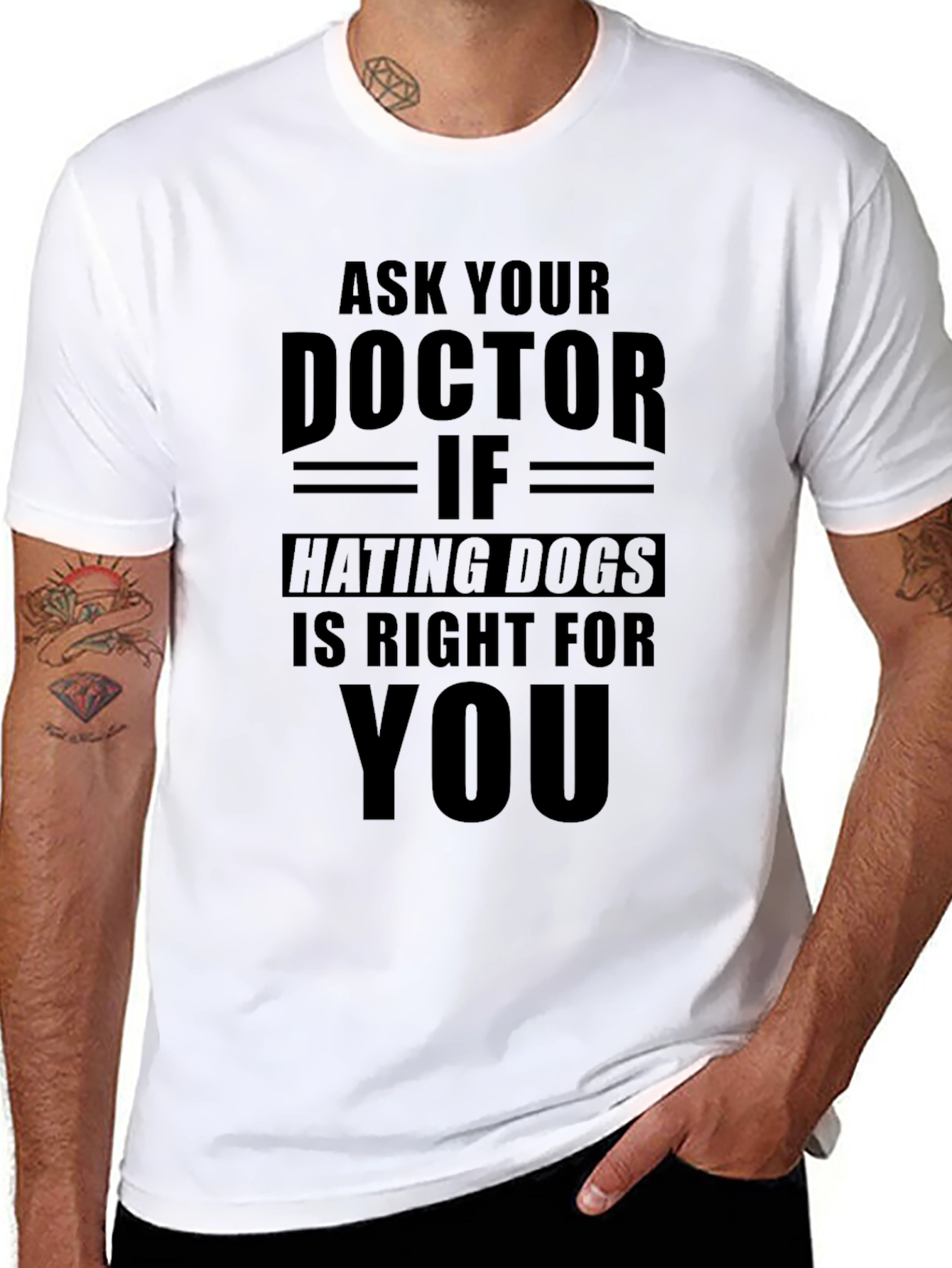 Black Ask Your Doctor If Hating Dogs T-Shirt view 8