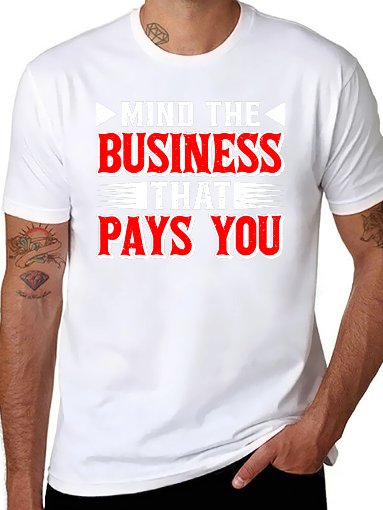 Black Mind the Business That Pays You - Graphic Tee view 8