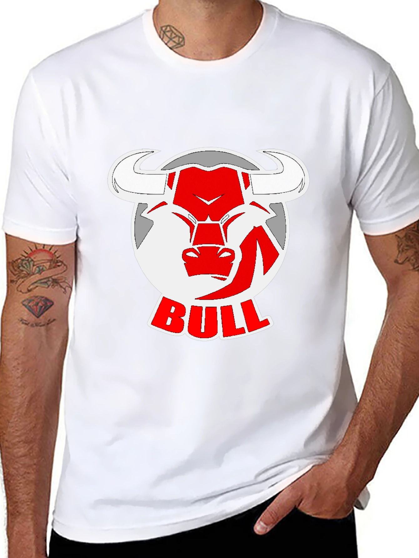 Black Bull Logo Black T-Shirt view 8
