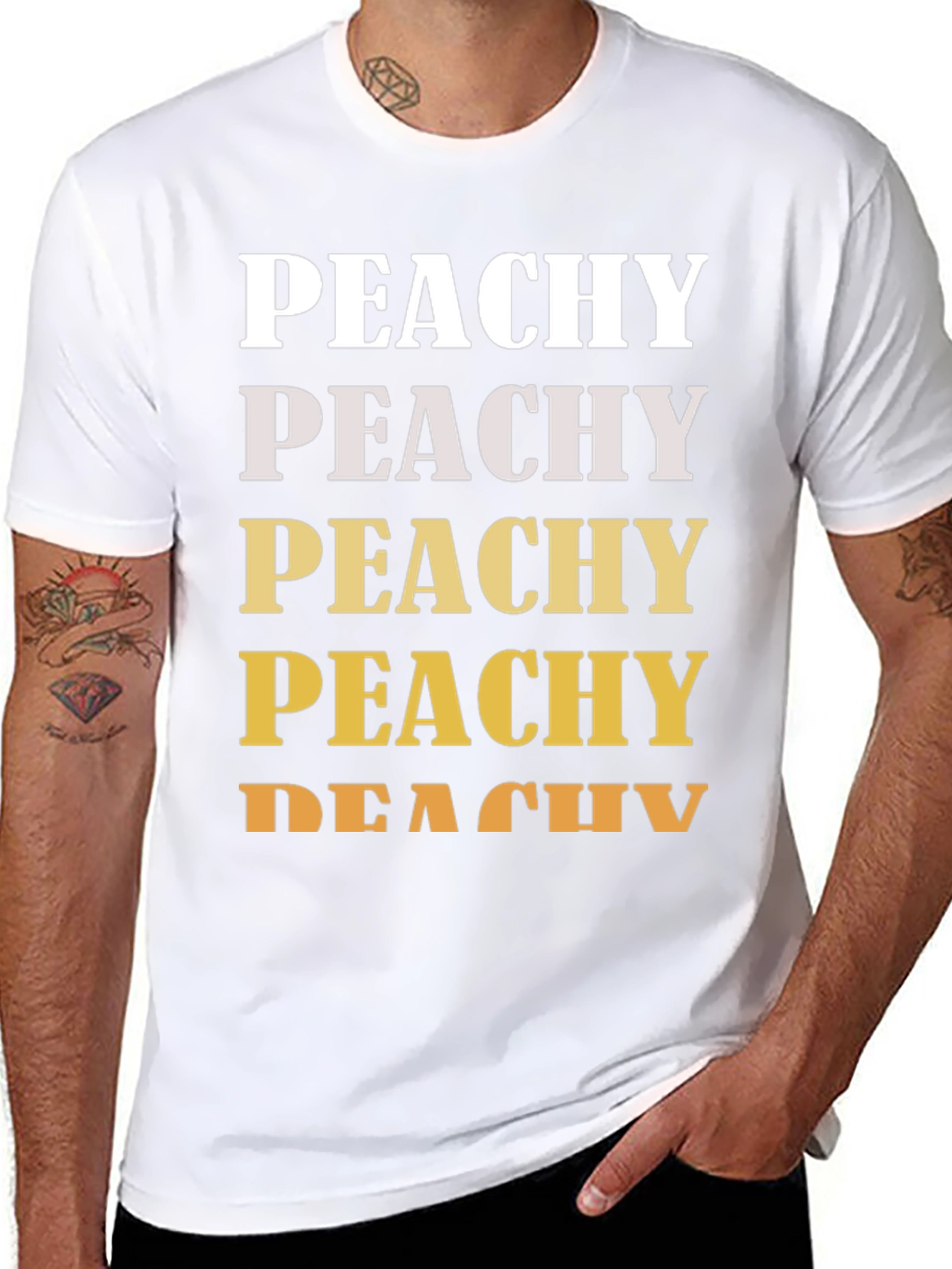 Peachy Graphic Tee - Trendy Casual Shirt - 8