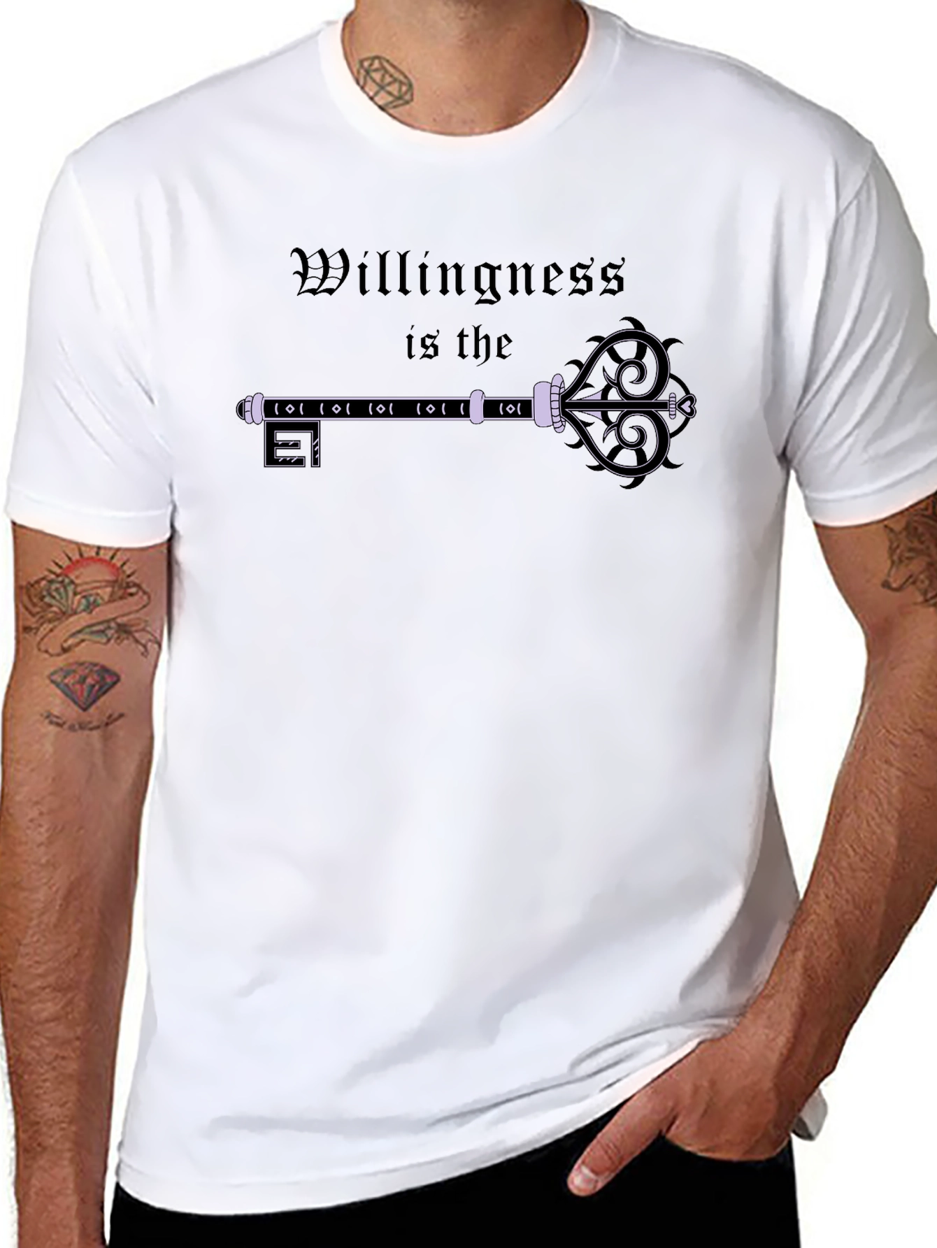 Black Willingness is Key Graphic T-Shirt view 8