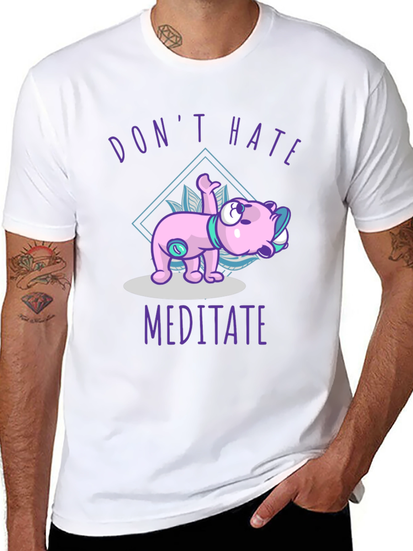 Black Don't Hate Meditate T-Shirt view 8