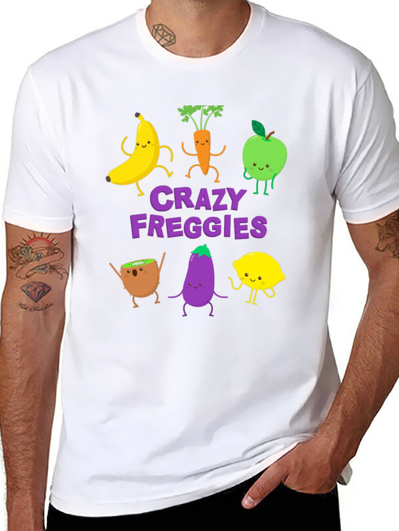 Black Crazy Freggies Graphic T-Shirt view 8