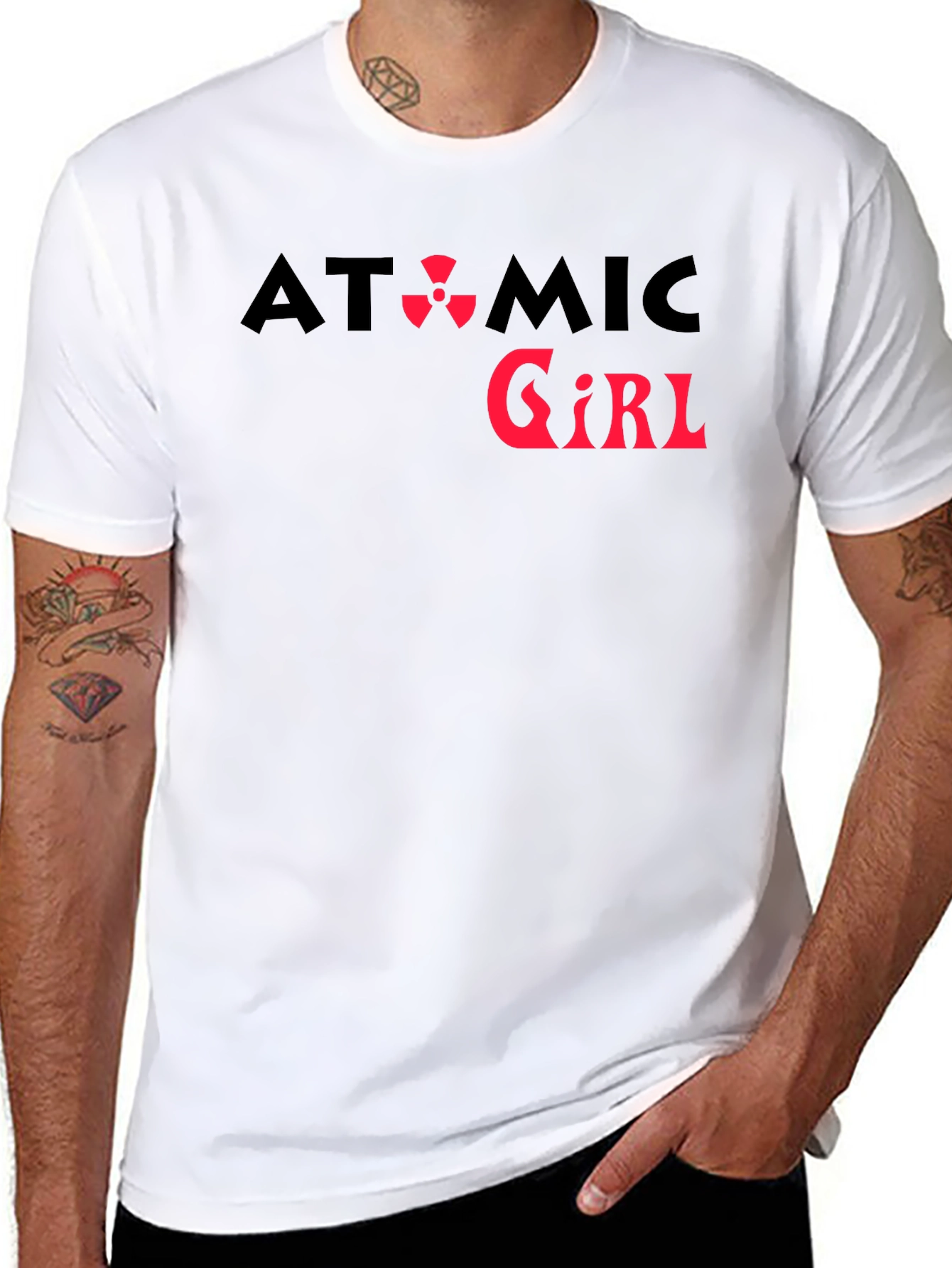 Black Atomic Girl Graphic Tee - Black view 8