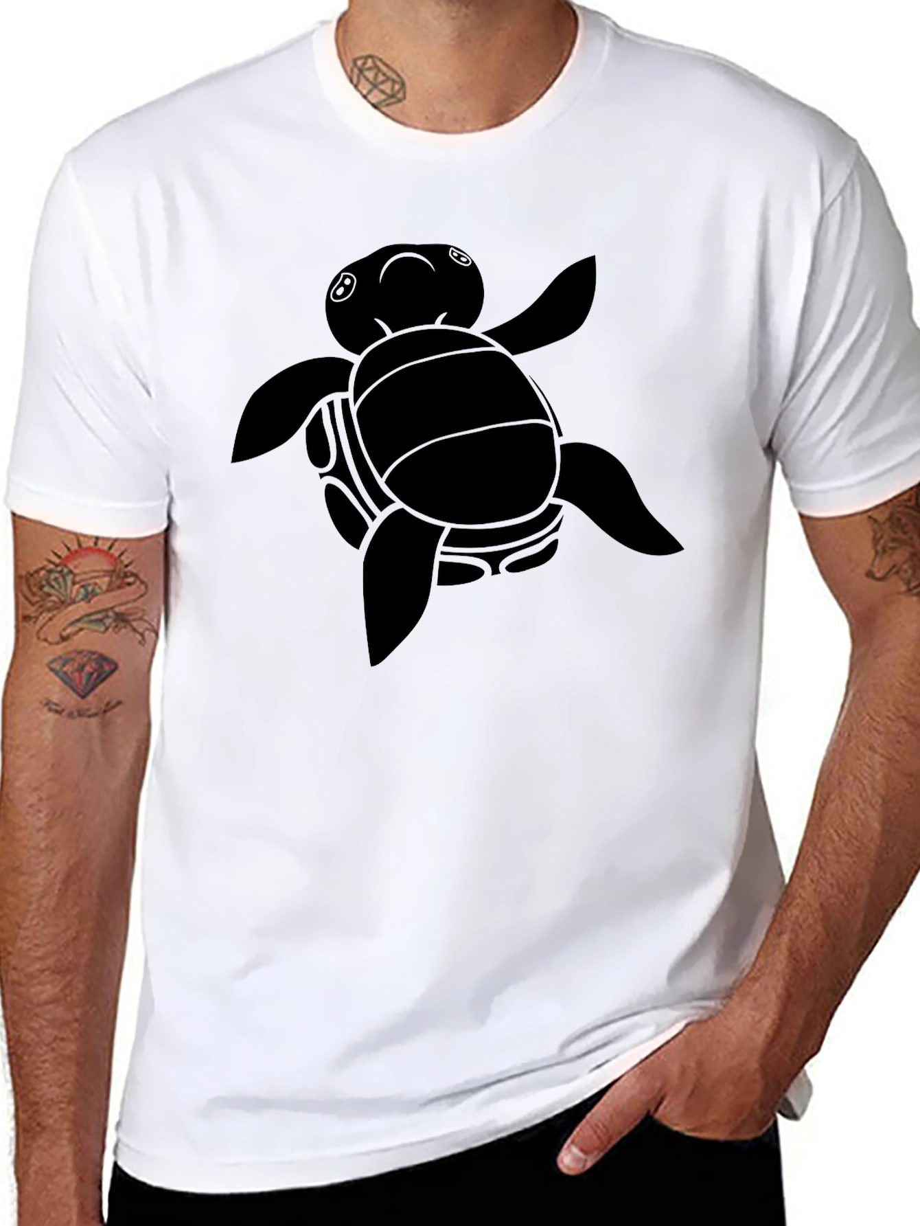 Black Black Turtle Graphic Tee view 8