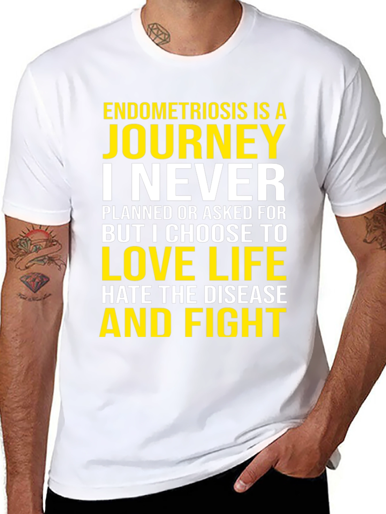 Endometriosis Awareness T-Shirt: Journey, Love, Fight - 8
