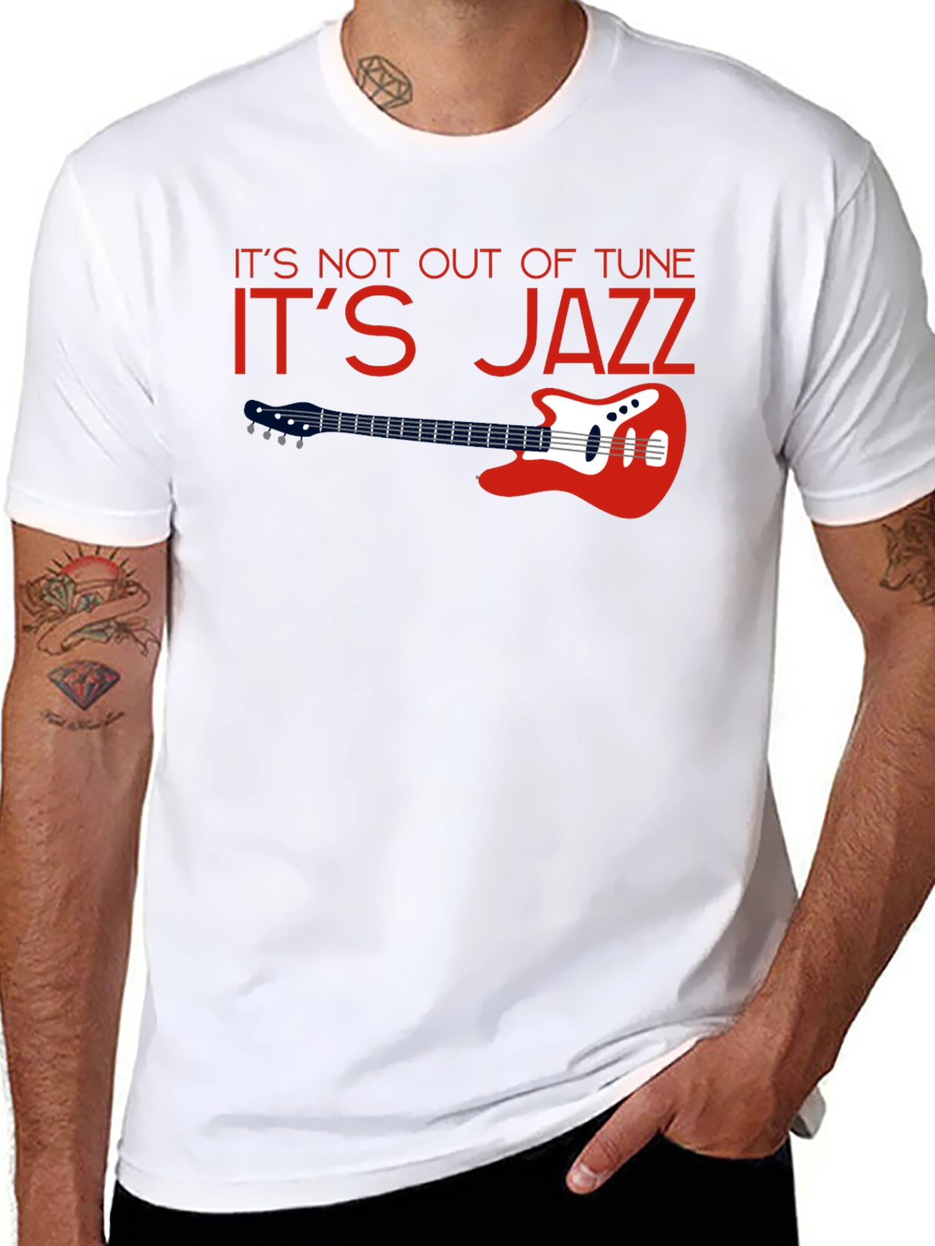 Black It's Jazz T-Shirt - Music Lover's Tee view 8