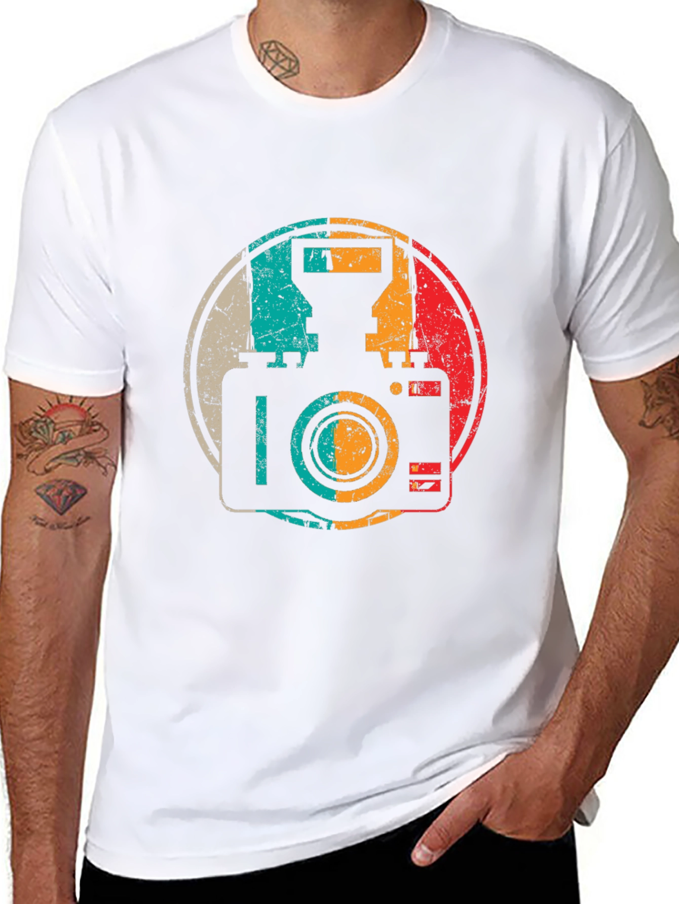 Black Retro Camera Graphic T-Shirt - Vintage Style Photography Tee view 8