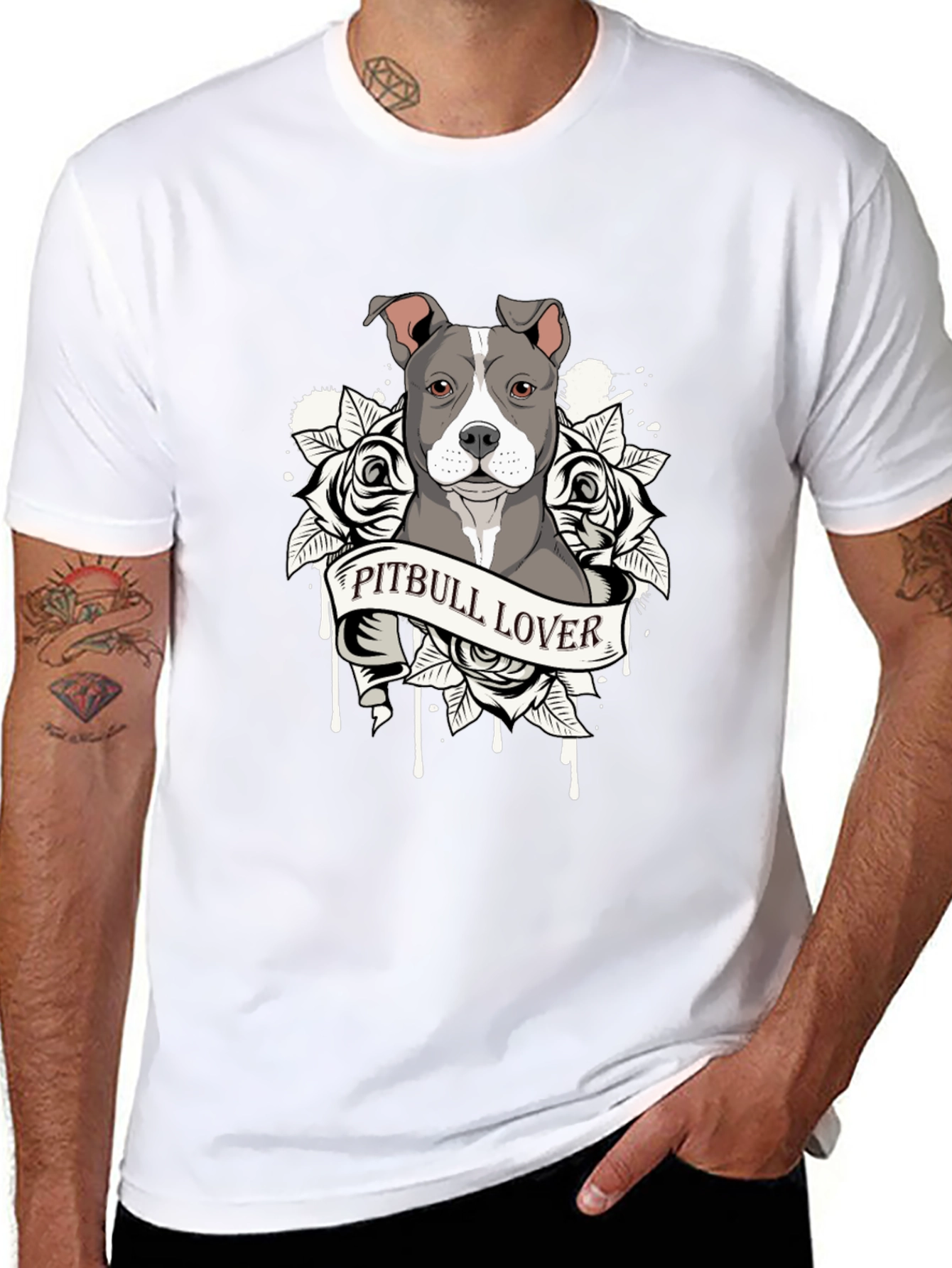 Pitbull Lover Graphic T-Shirt - 8