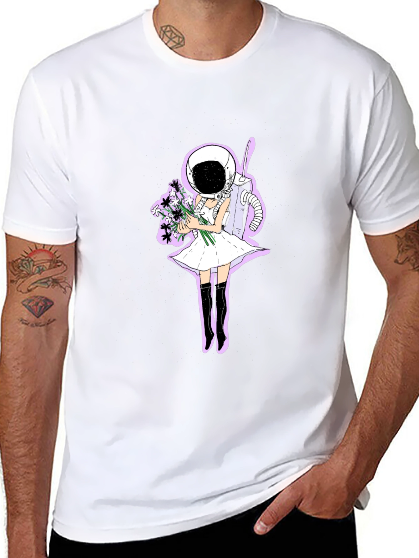 Black Astronaut Girl T-Shirt view 8