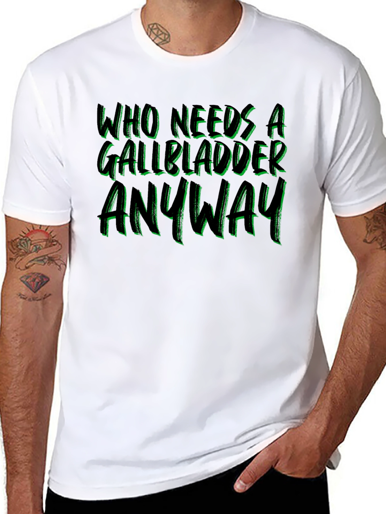 Black Gallbladder Removal T-Shirt - Funny Get Well Soon Gift view 8