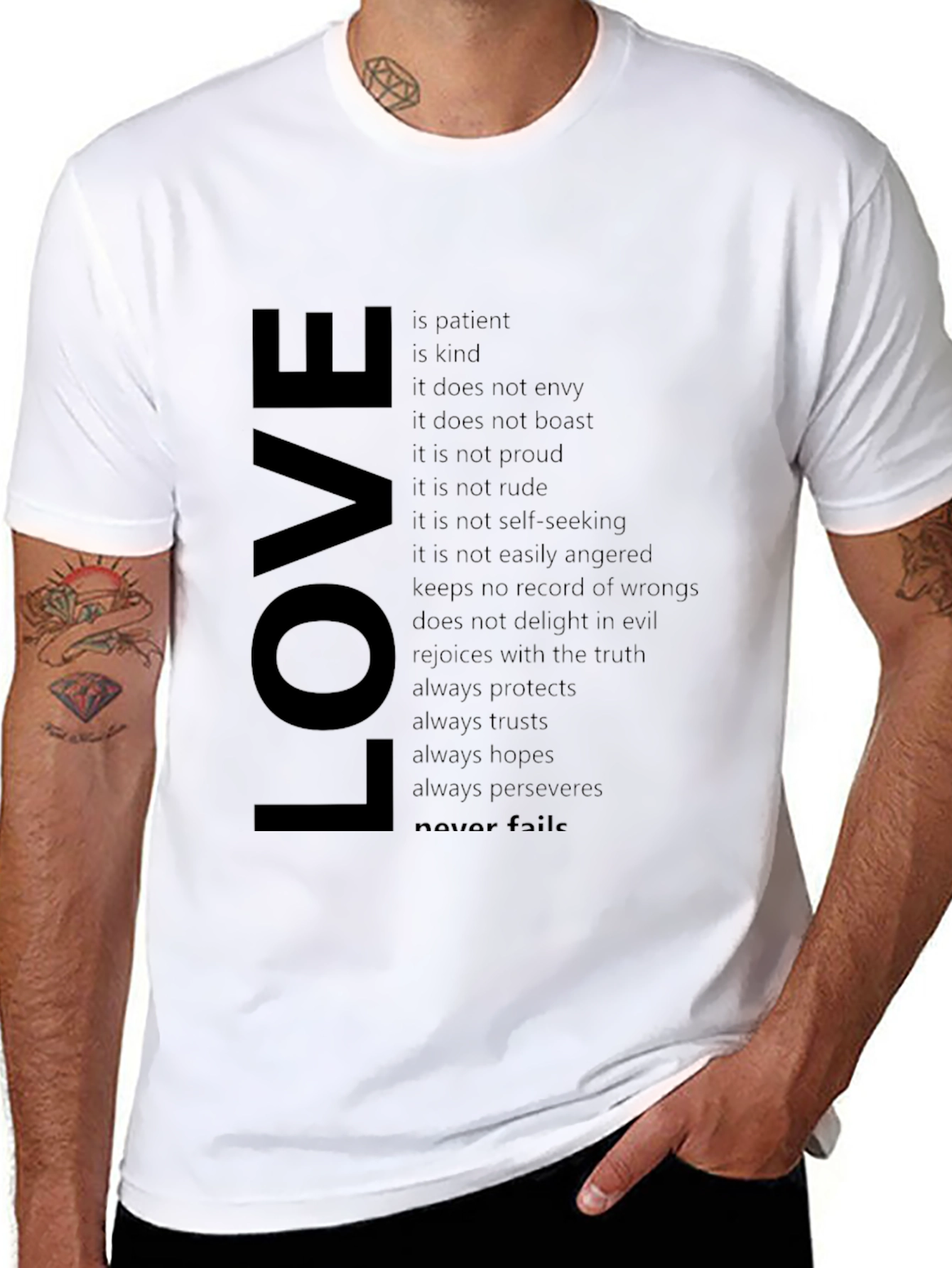 Black Love Definition T-Shirt - Inspirational Graphic Tee view 8
