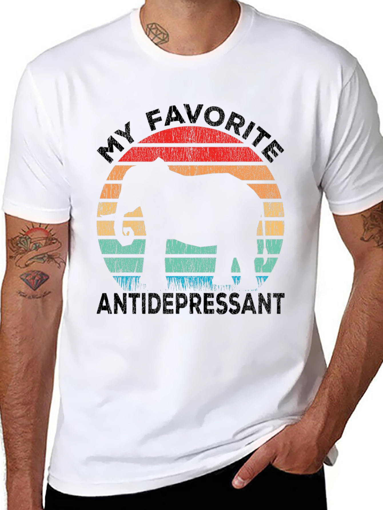 Black Elephant Antidepressant Tee - Comfort & Style view 8