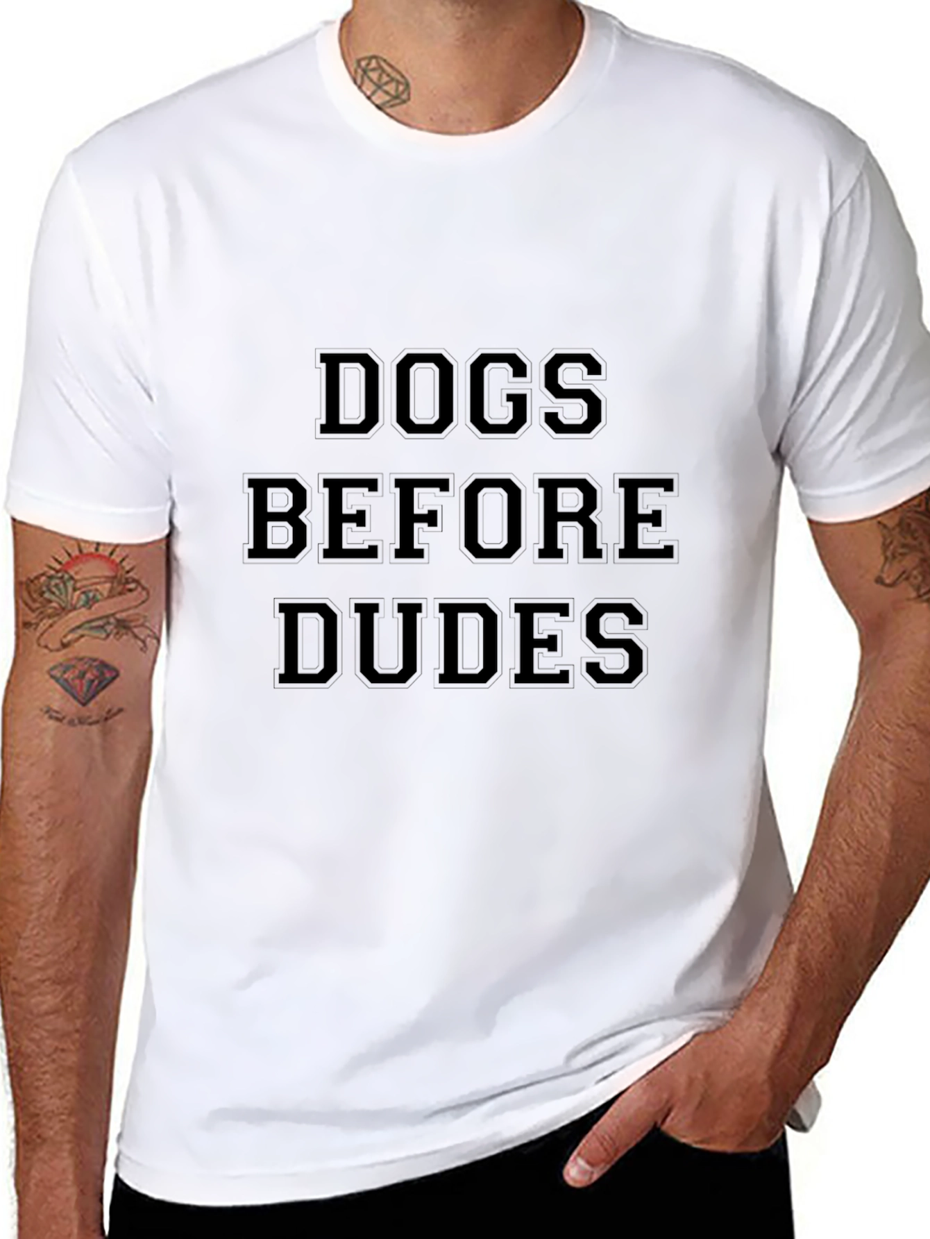 Black Dogs Before Dudes Graphic T-Shirt view 8