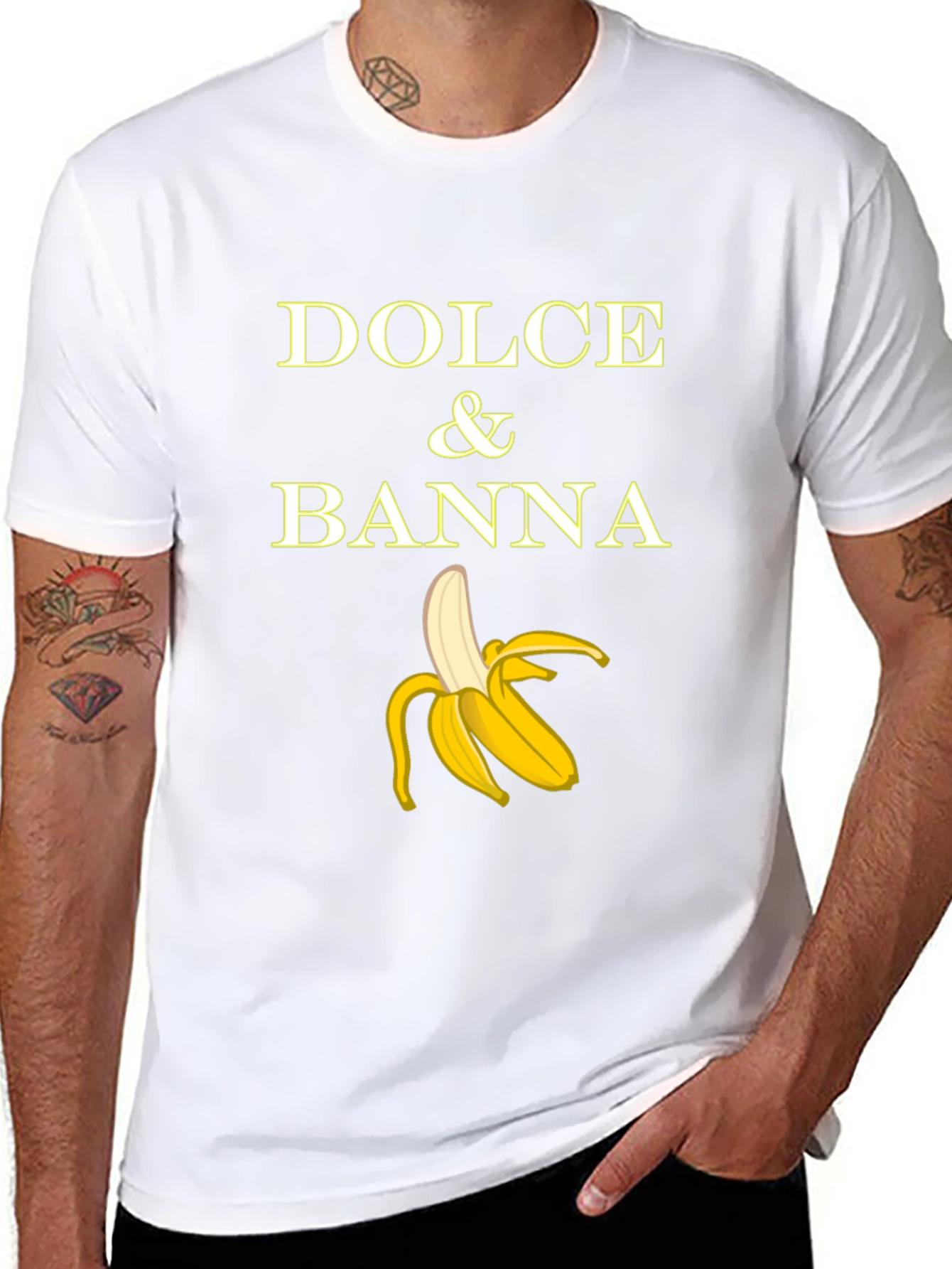 Black Dolce & Banna T-Shirt Funny Banana Graphic Tee view 8