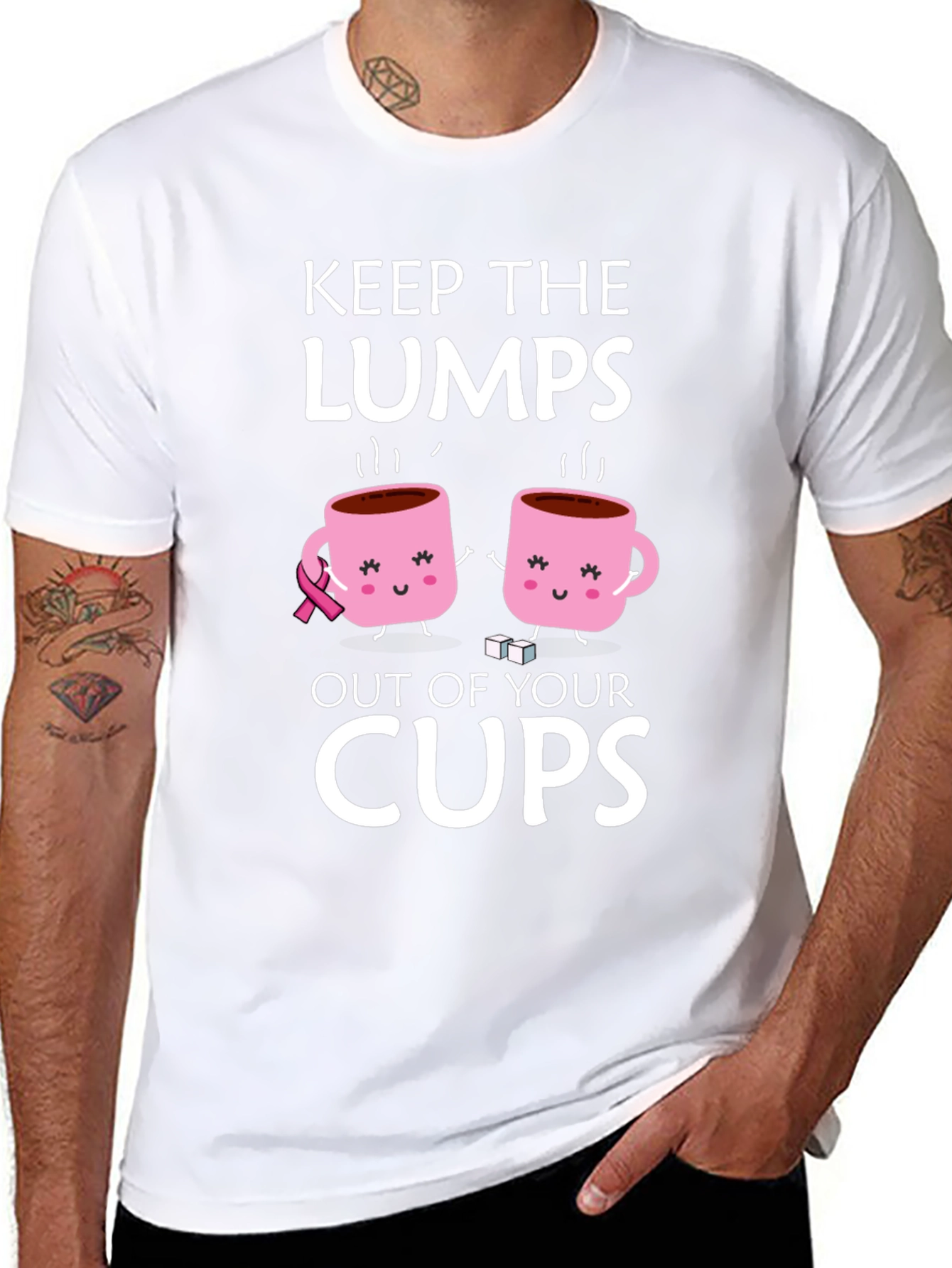Black Keep the Lumps Out of Your Cups T-Shirt view 8