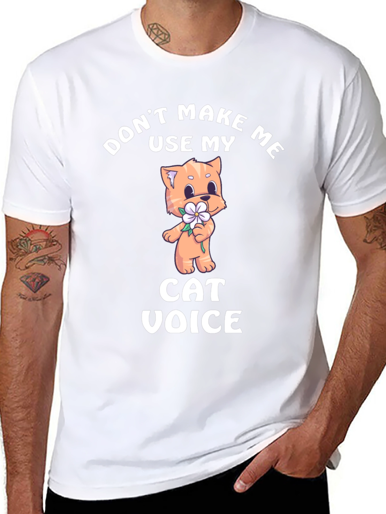 Black Don't Make Me Use My Cat Voice T-Shirt view 8