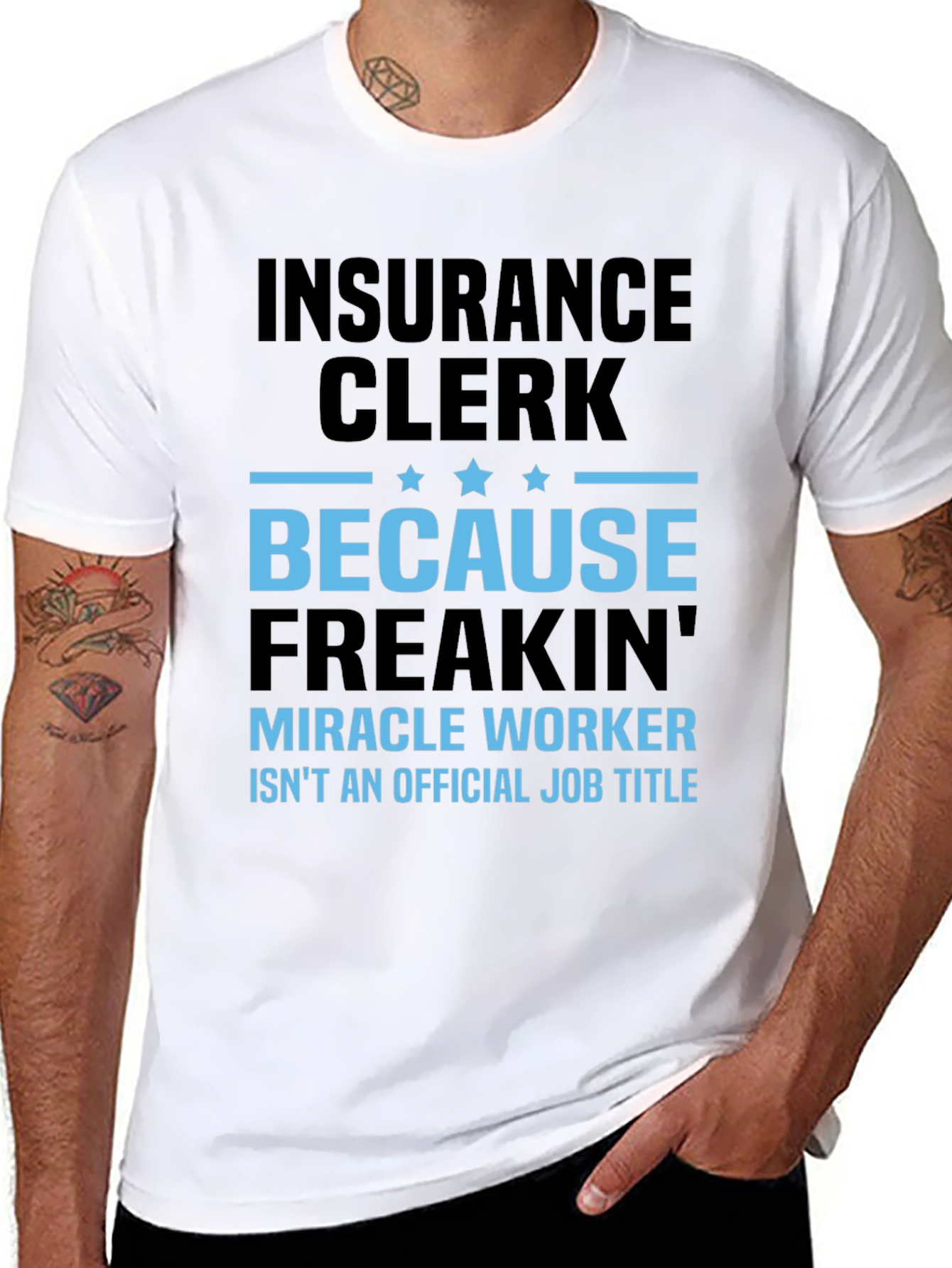 Black Insurance Clerk Funny T-Shirt view 8