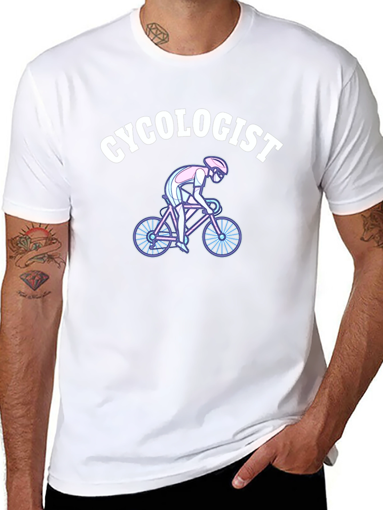 Black Cycologist T-Shirt - Bike Lover Tee view 8