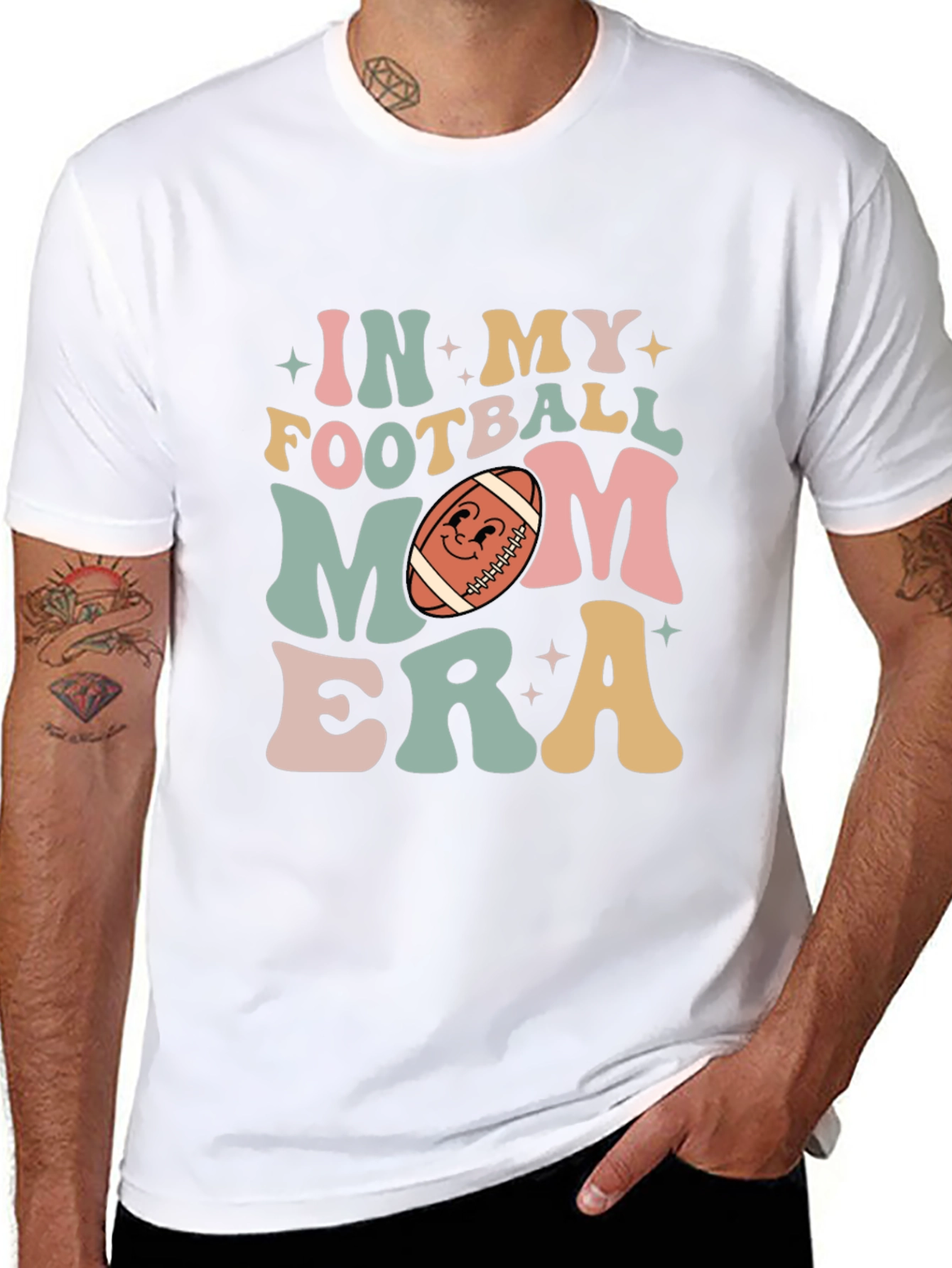Black Football Mom Era T-Shirt view 8