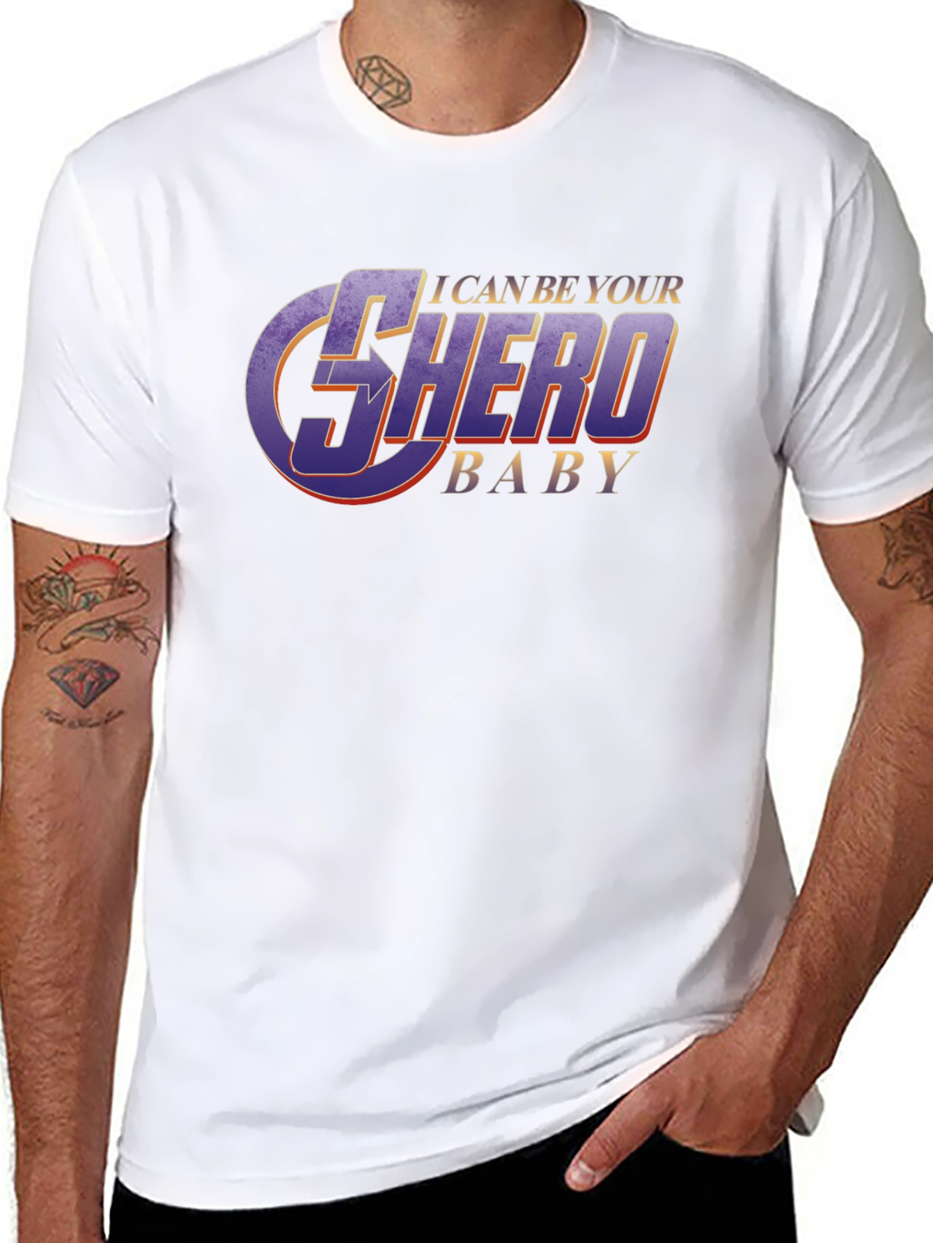 Black I Can Be Your Shero Baby Graphic T-Shirt view 8