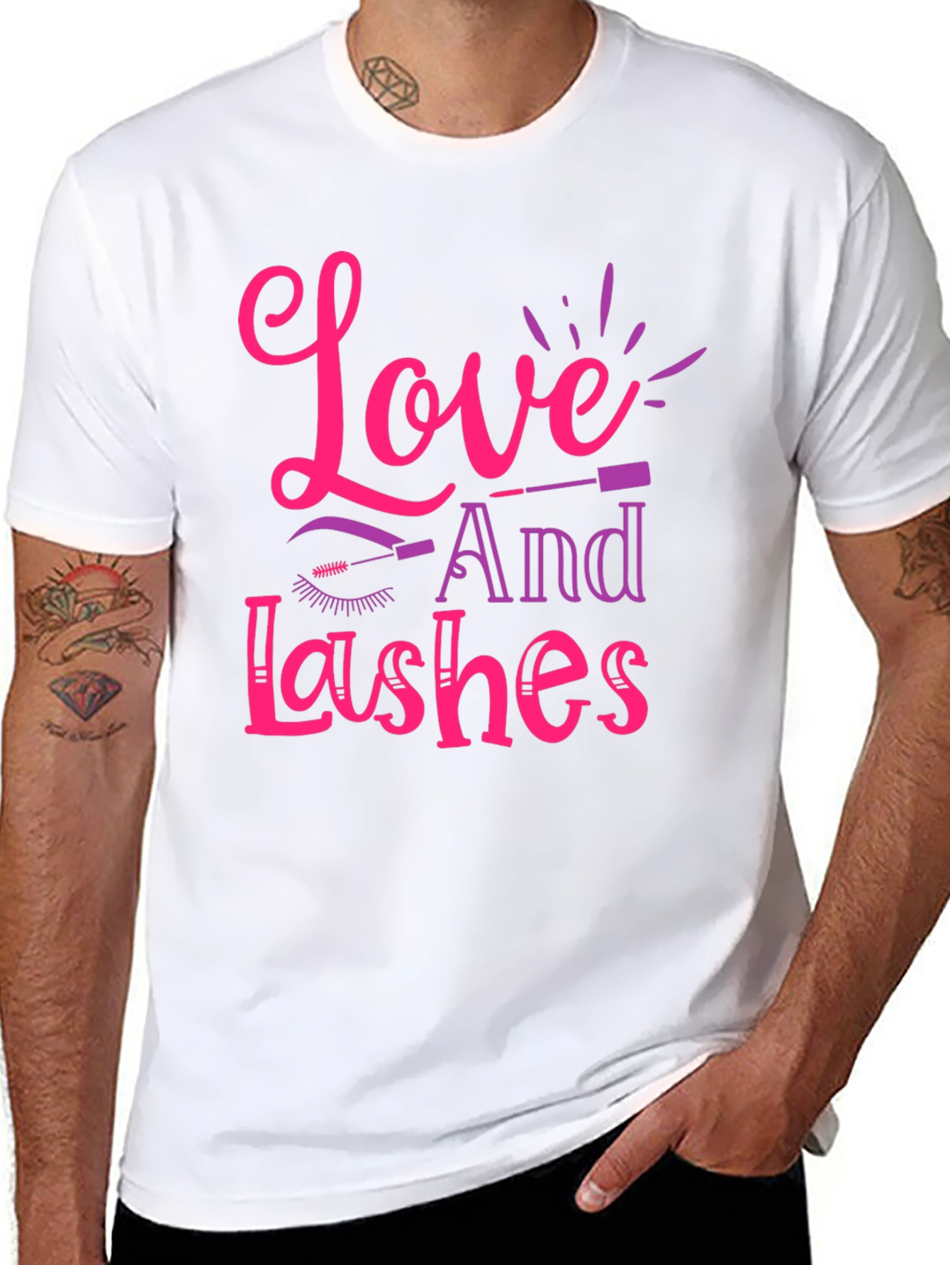 Black Love and Lashes Graphic Tee view 8