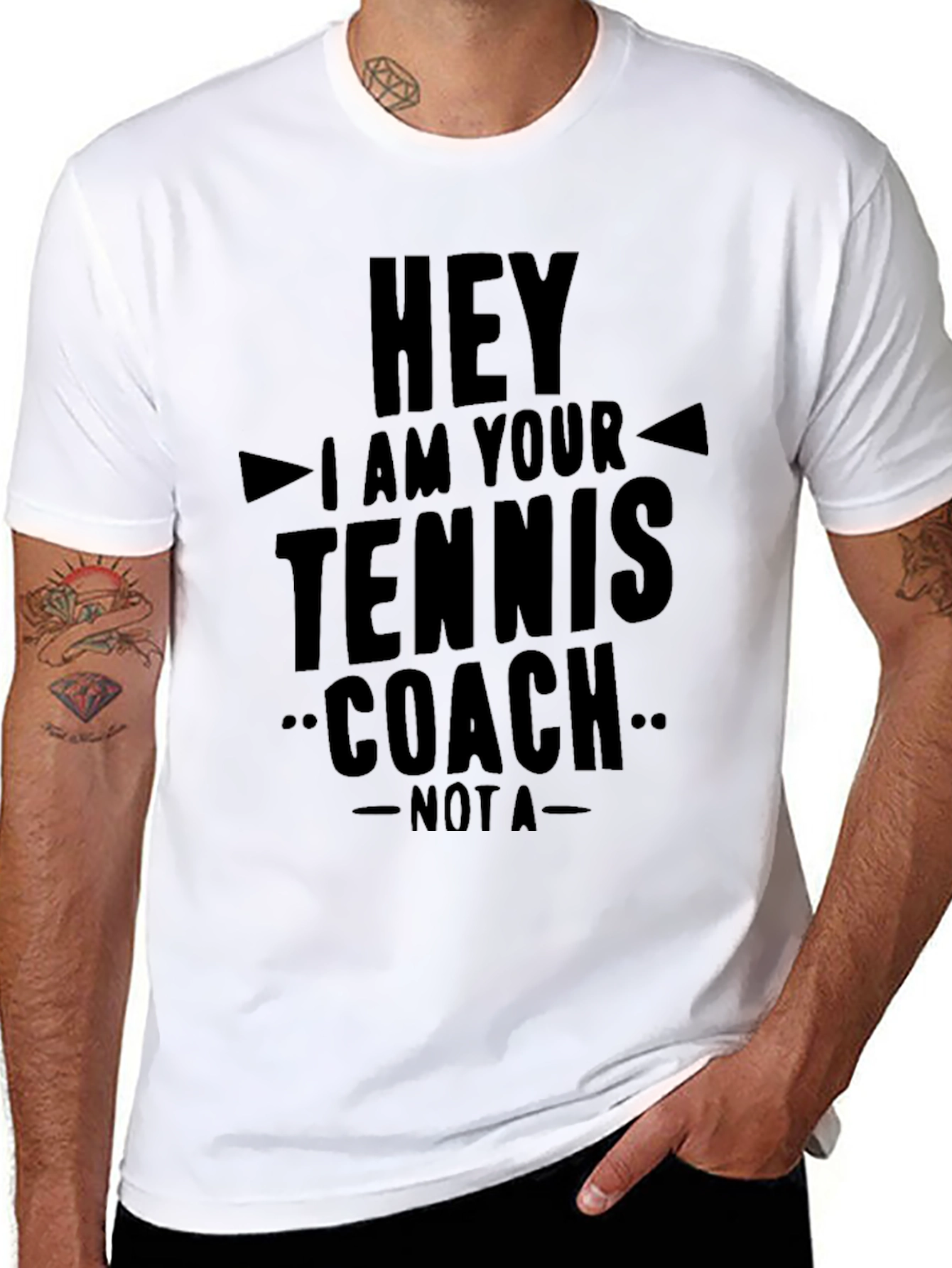 Black Tennis Coach T-Shirt - Funny Sarcastic Tee view 8