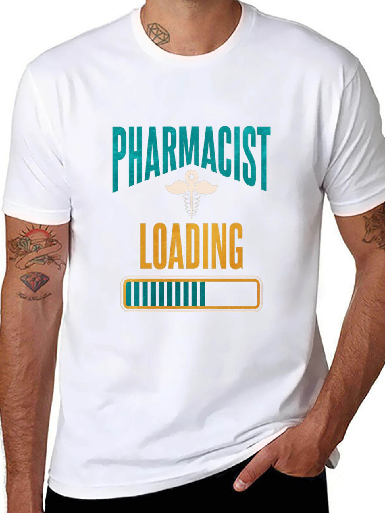 Black Pharmacist Loading T-Shirt - Funny Gift view 8