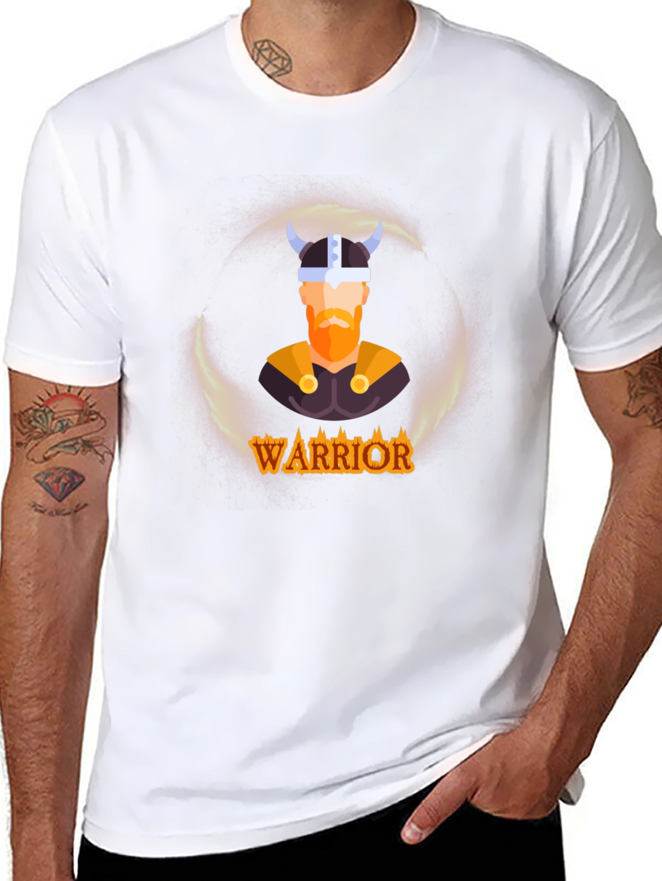 Black Warrior Viking Graphic Tee - Black T-Shirt view 8