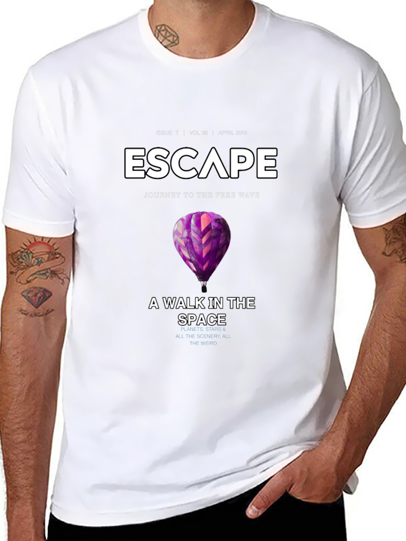 Black Escape Black Graphic T-Shirt view 8