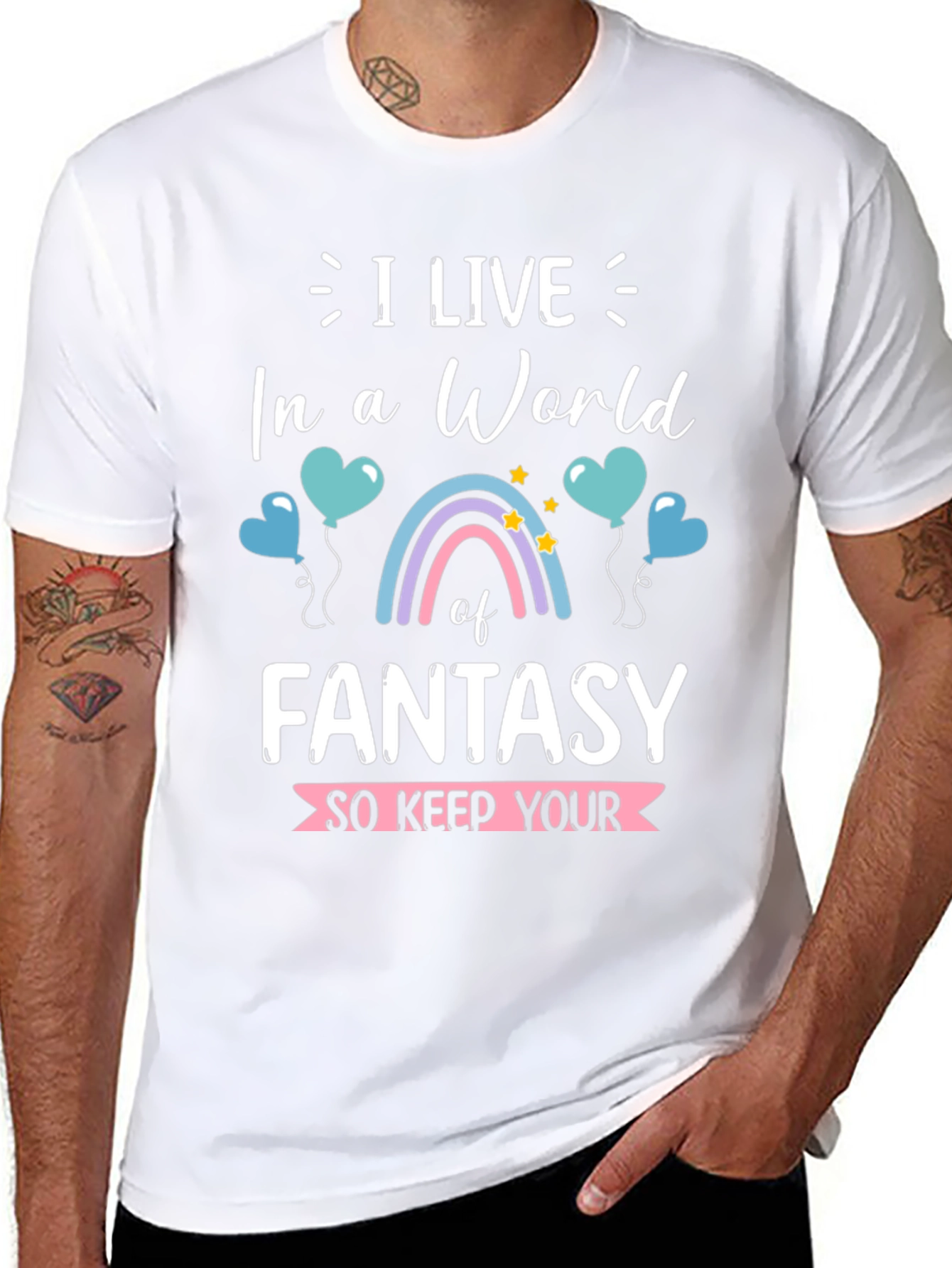 Black Fantasy World T-Shirt - Live Your Dream view 8