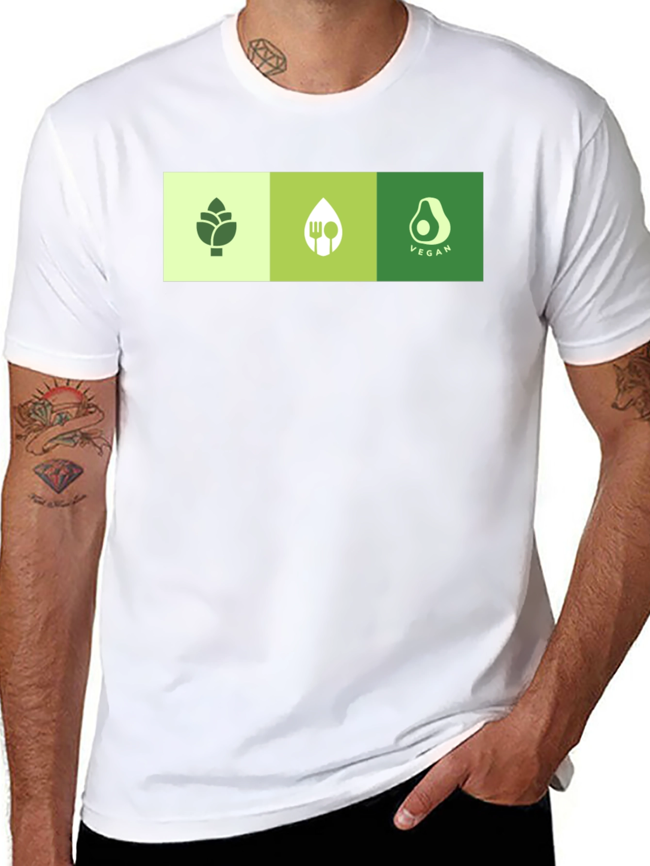 Black Vegan Graphic T-Shirt - Plant Based Lifestyle Tee view 8