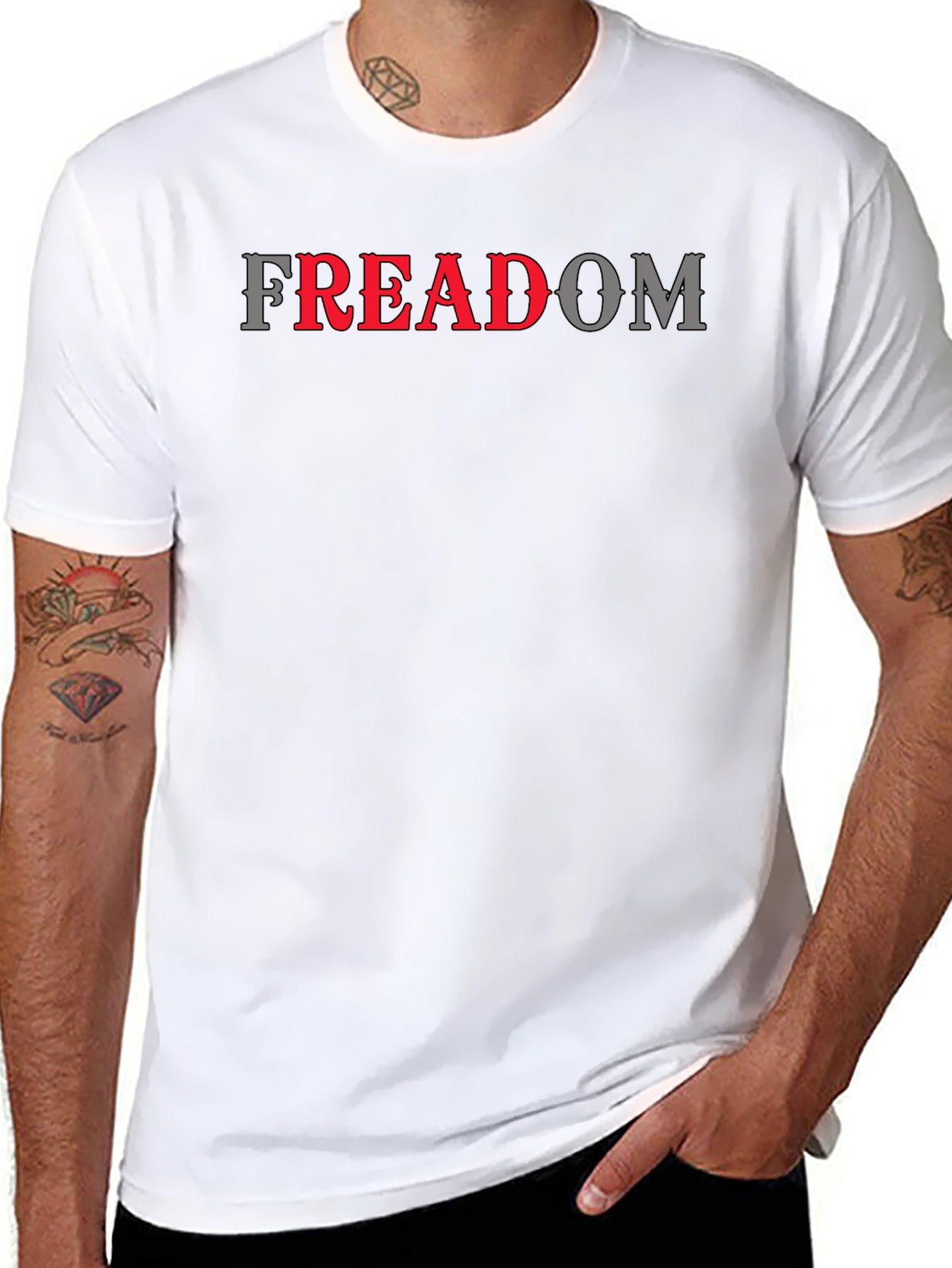 Black FREADOM Graphic Tee - Mens view 8