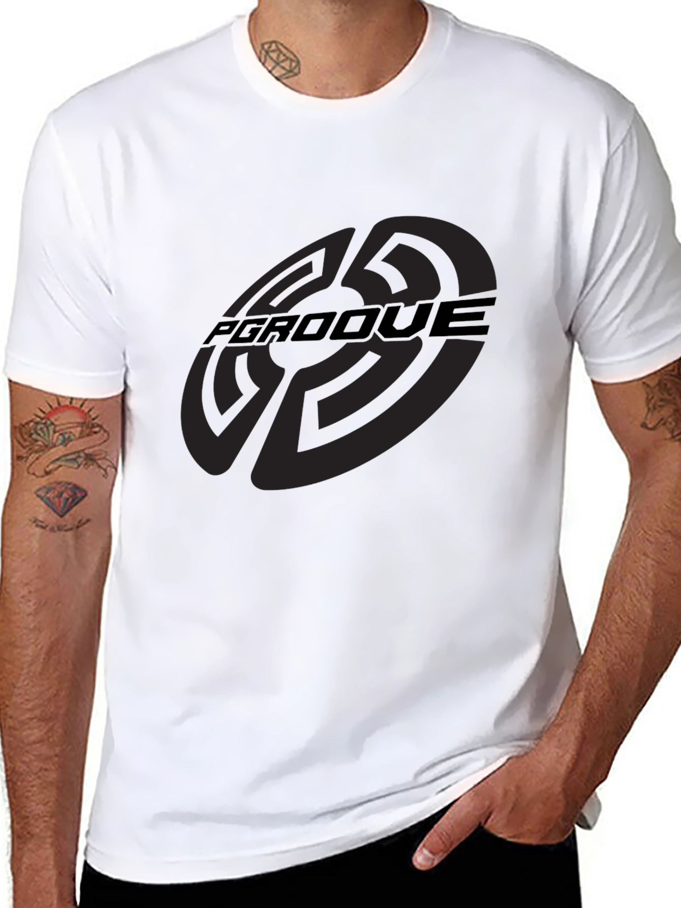 Black PGRDOOVE Graphic Tee - Stylish Black T-Shirt view 8