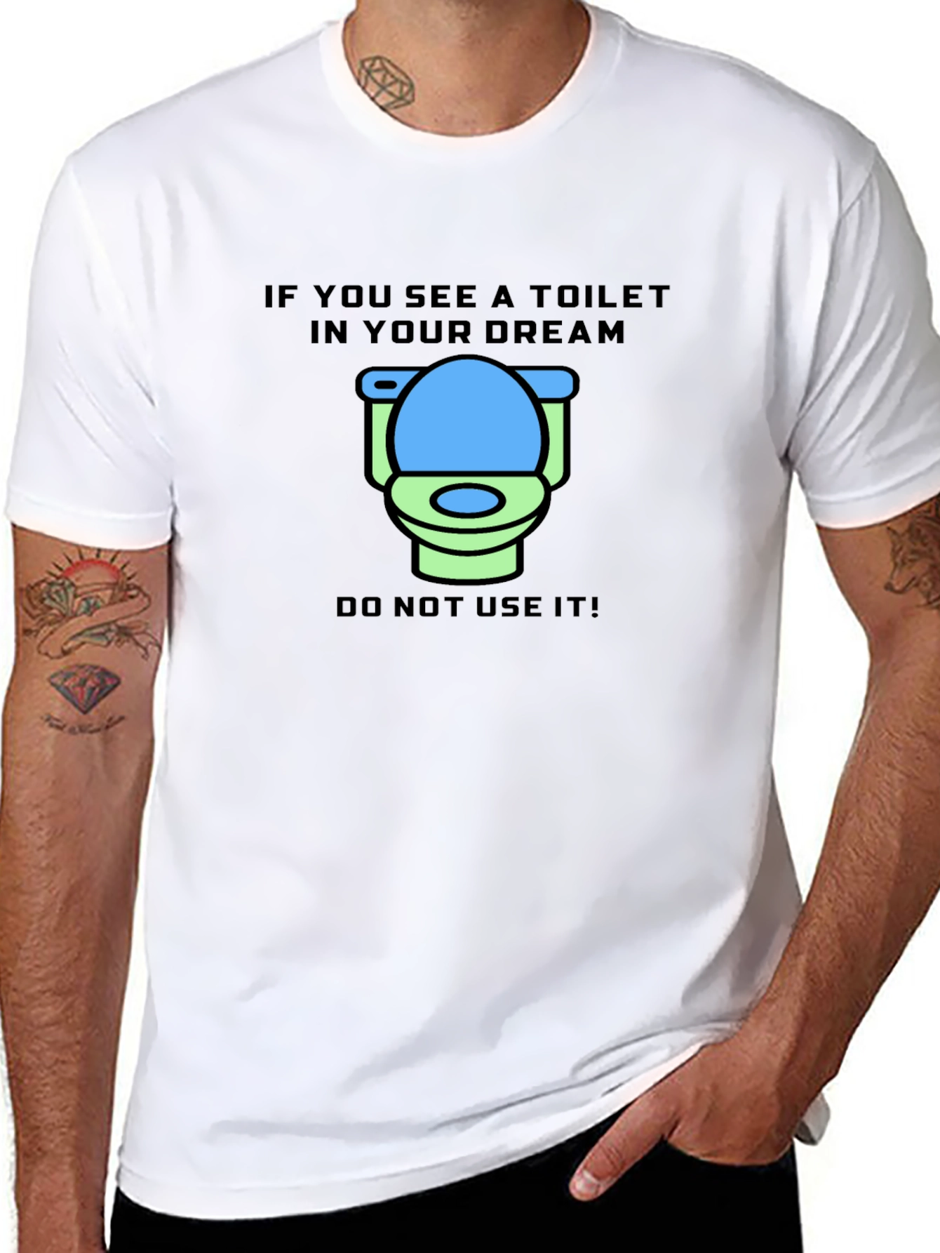 Black Dream Toilet T-Shirt - Funny Graphic Tee view 8