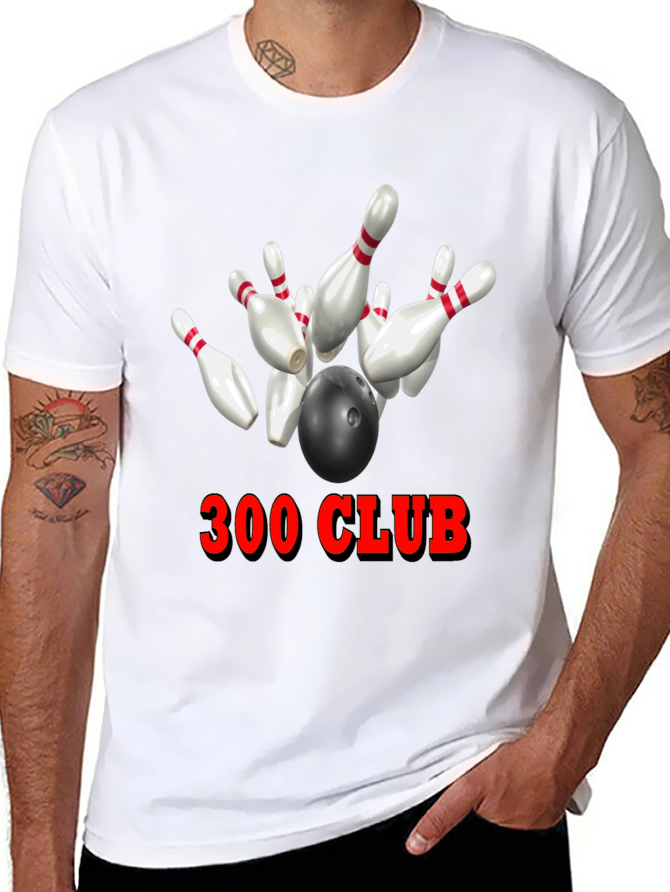 Black 300 Club Bowling T-Shirt view 8