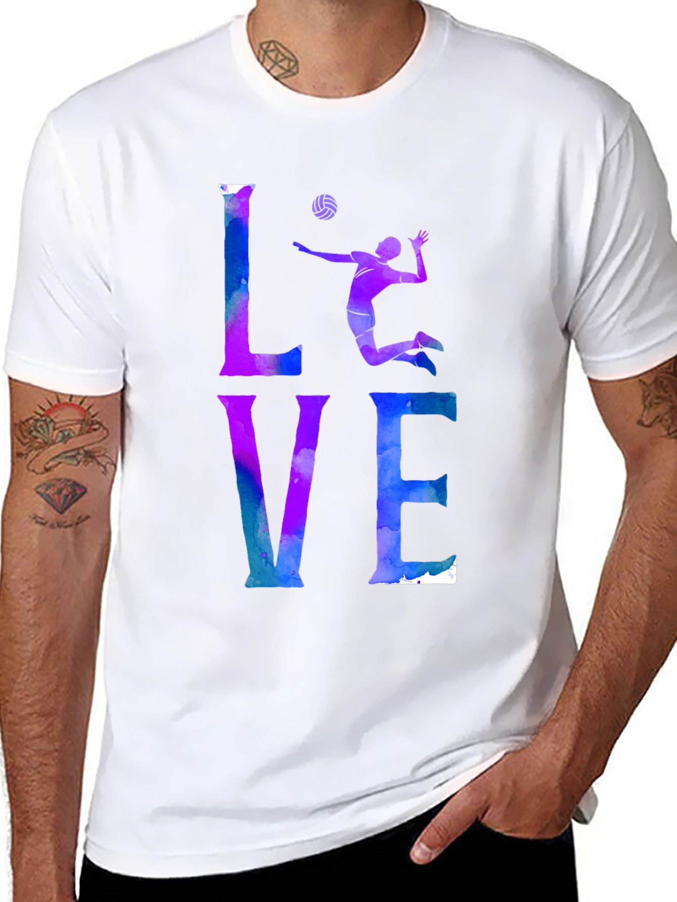 Black Volleyball Love Graphic Tee - Stylish Sports Shirt view 8