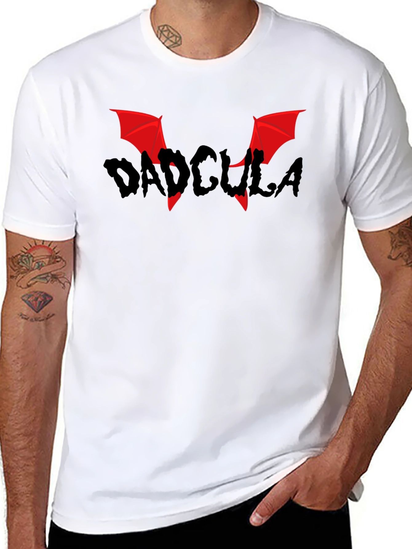 Black Dadcula T-Shirt - Funny Father's Day Gift view 8