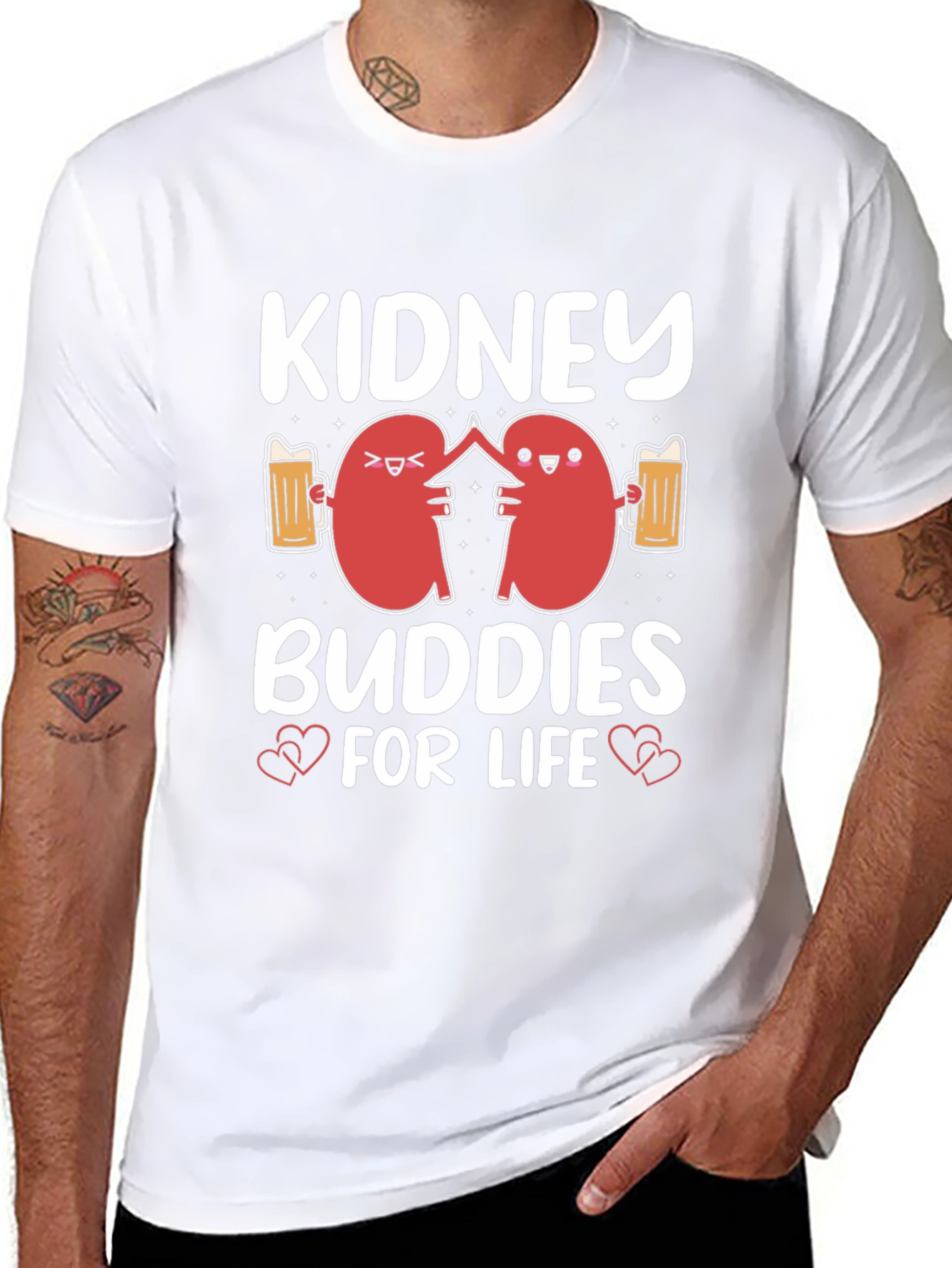 Black Kidney Buddies for Life Graphic Tee view 8