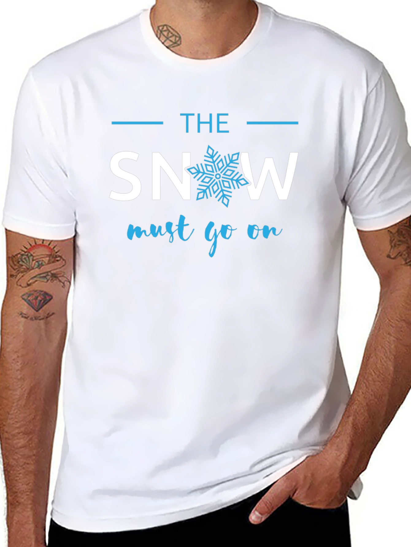 Black The Snow Must Go On Graphic Tee - Cotton Blend view 8
