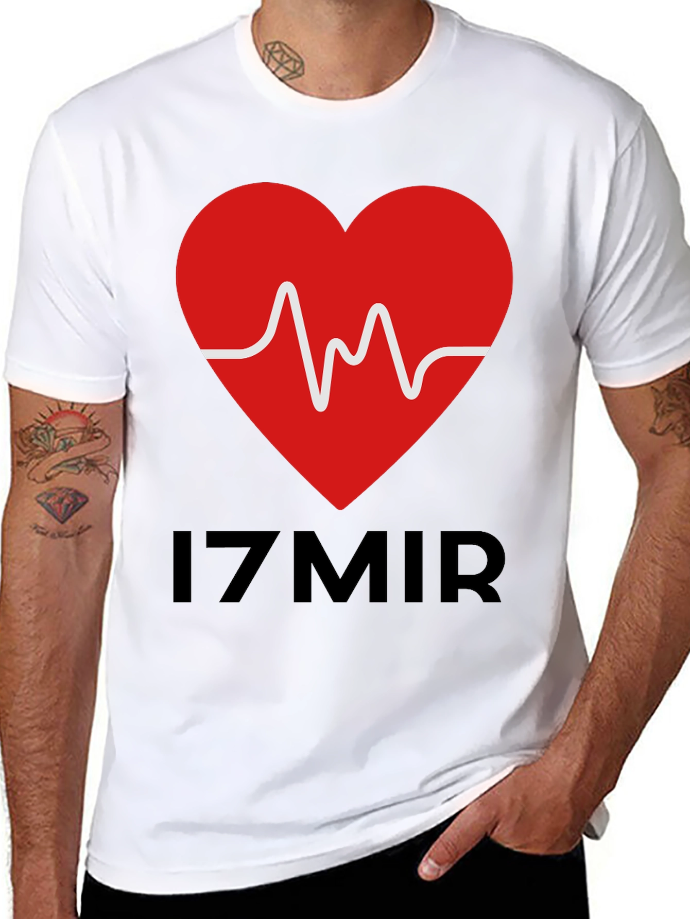 Black Izmir Heartbeat T-Shirt - Unique Graphic Tee view 8