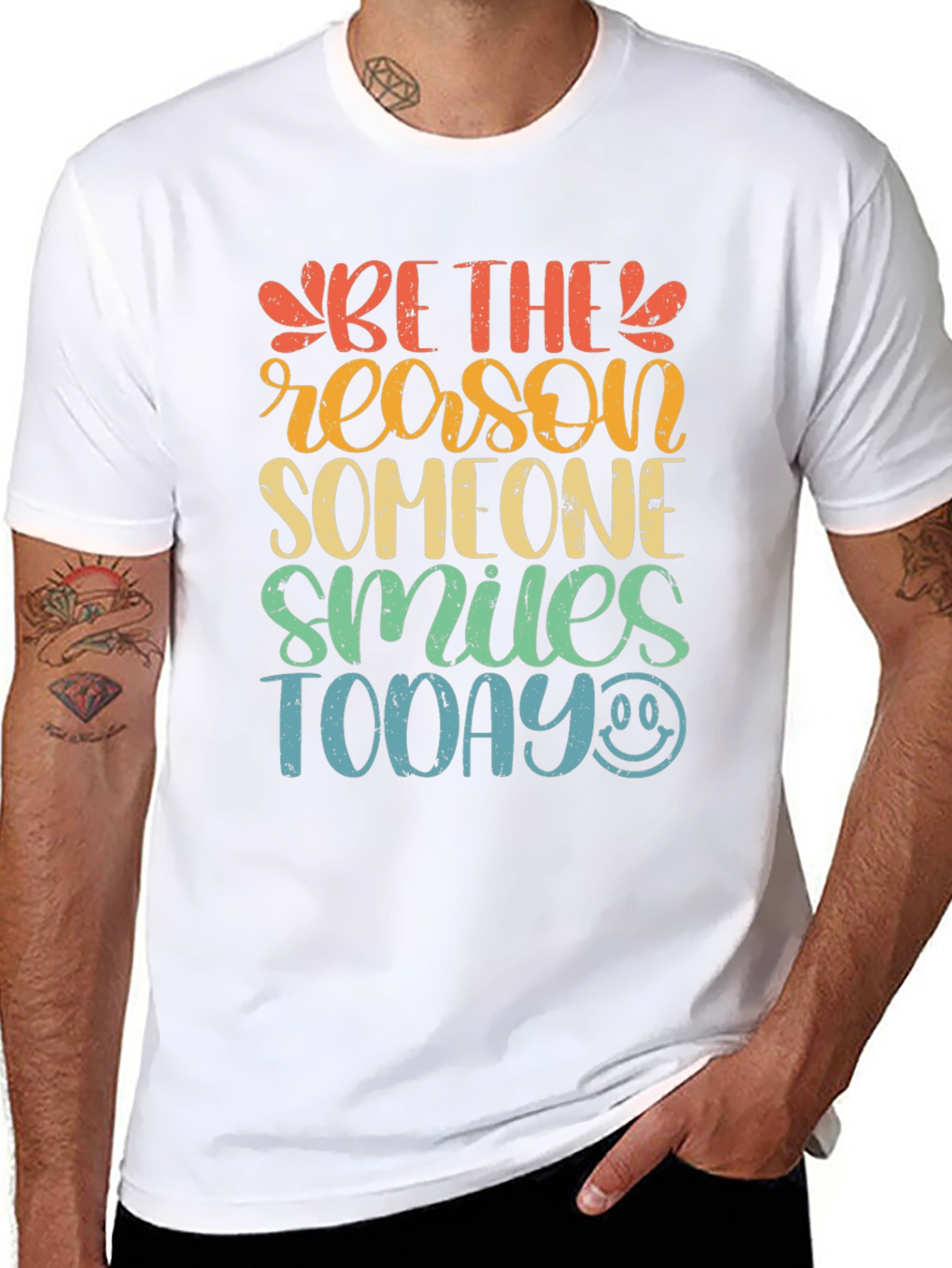 Black Be the Reason Someone Smiles Today Graphic Tee view 8